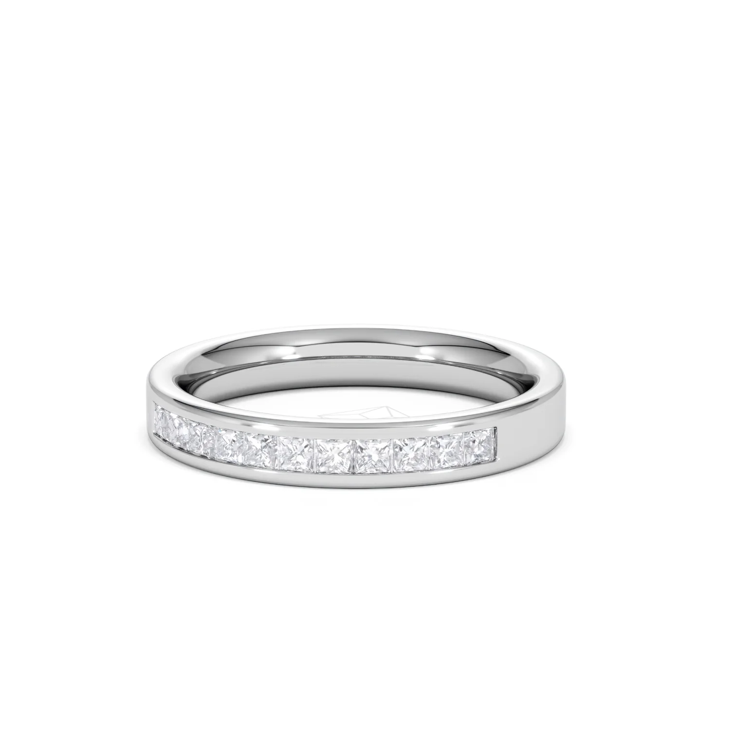 18K White Gold Princess Diamond Half Eternity Ring 0.50CT G/VS - Image 84