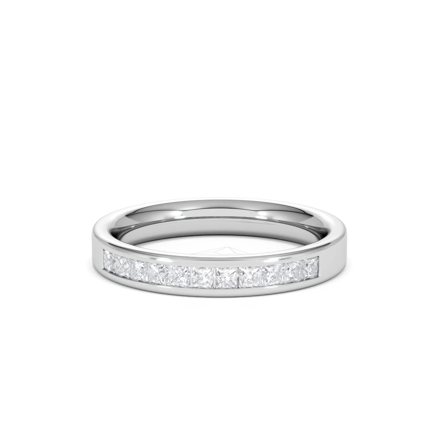 18K White Gold Princess Diamond Half Eternity Ring 0.50CT G/VS - Image 86