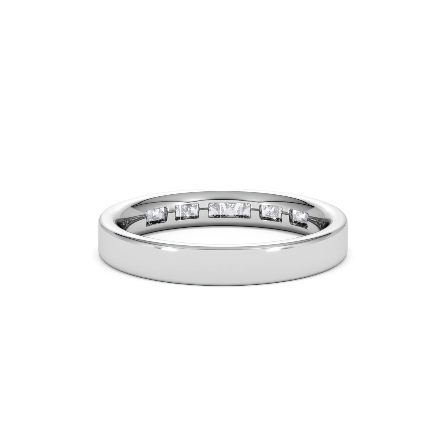 18K White Gold Princess Diamond Half Eternity Ring 0.50CT H/SI - Image 47