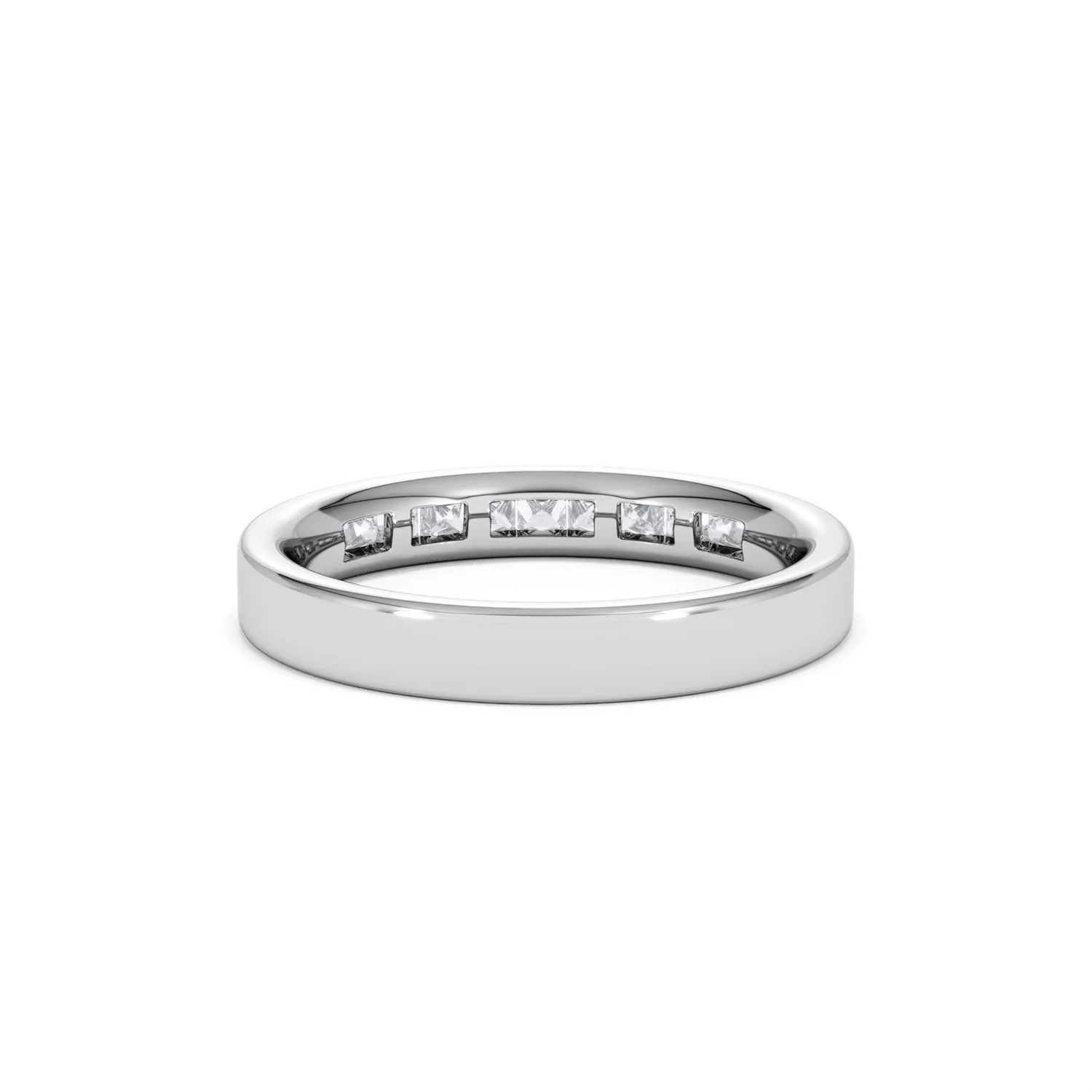 18K White Gold Princess Diamond Half Eternity Ring 0.50CT H/SI - Image 48