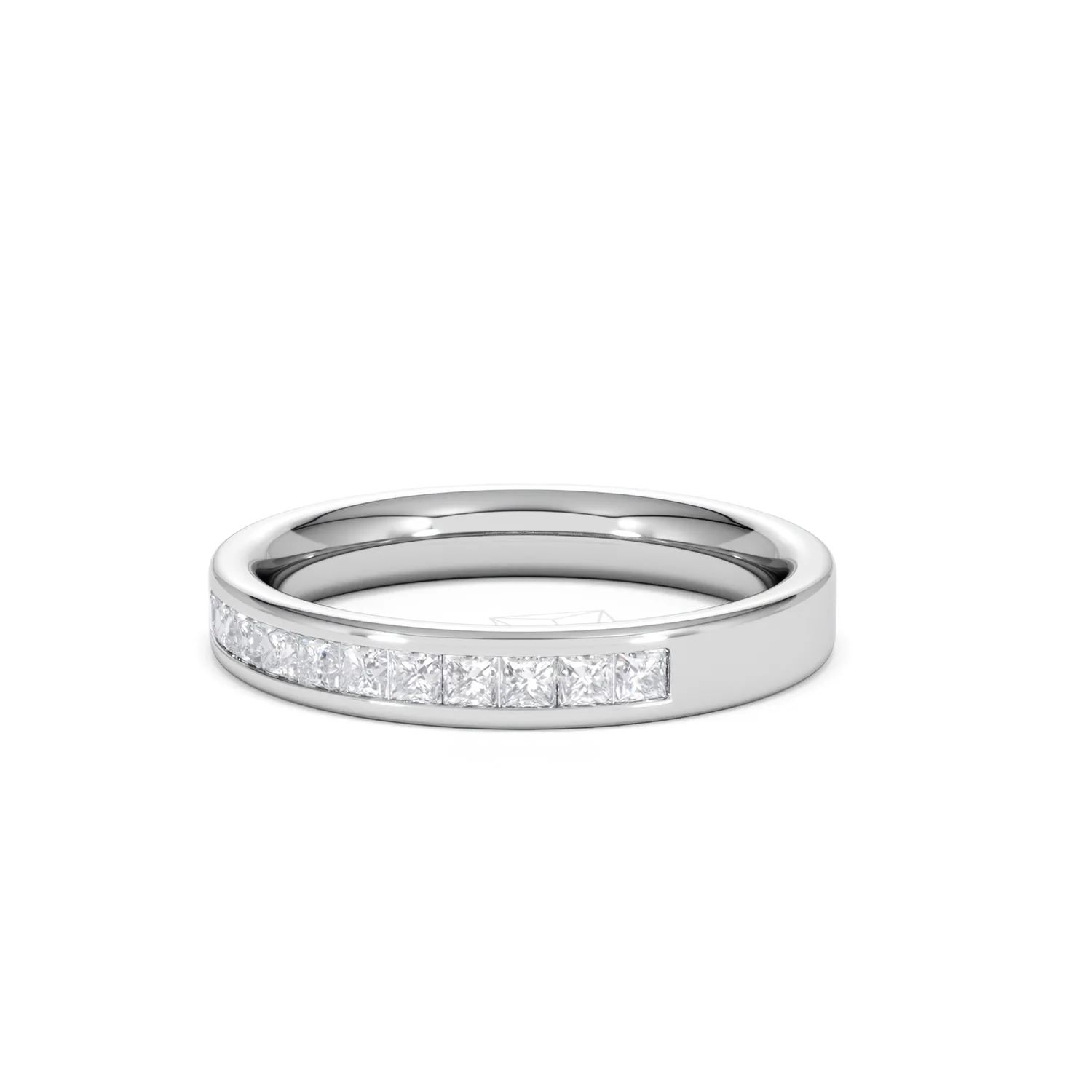 18K White Gold Princess Diamond Half Eternity Ring 0.50CT H/SI - Image 81