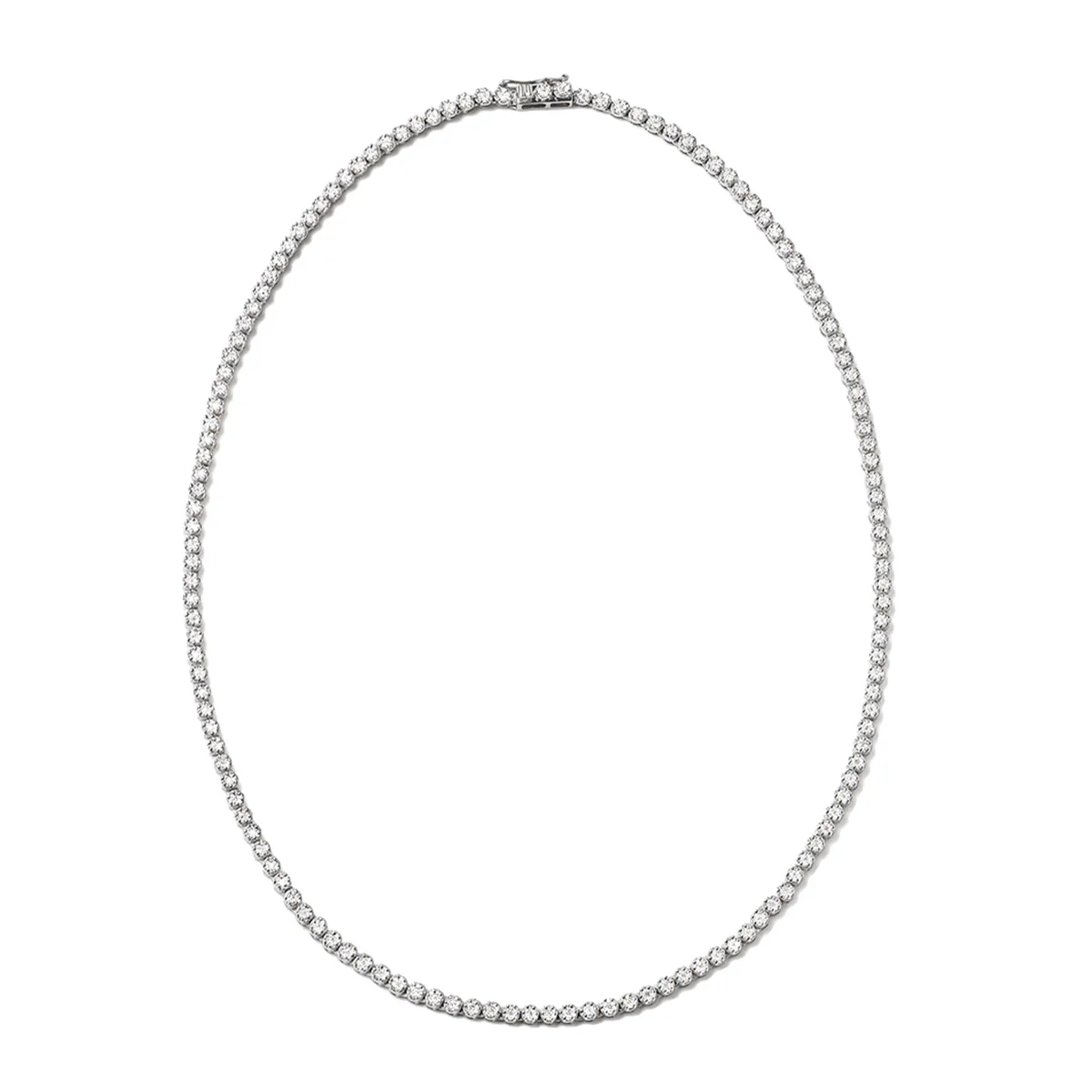 18KW Diamond Cluster Necklace 3.00ct H/Si