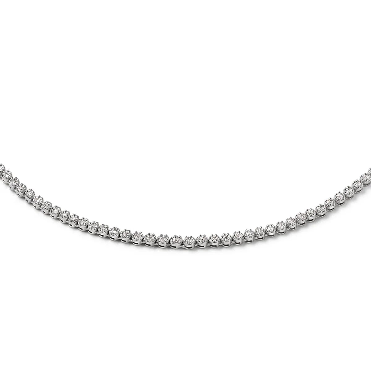 18KW Diamond Cluster Necklace 3.00ct H/Si - Image 3