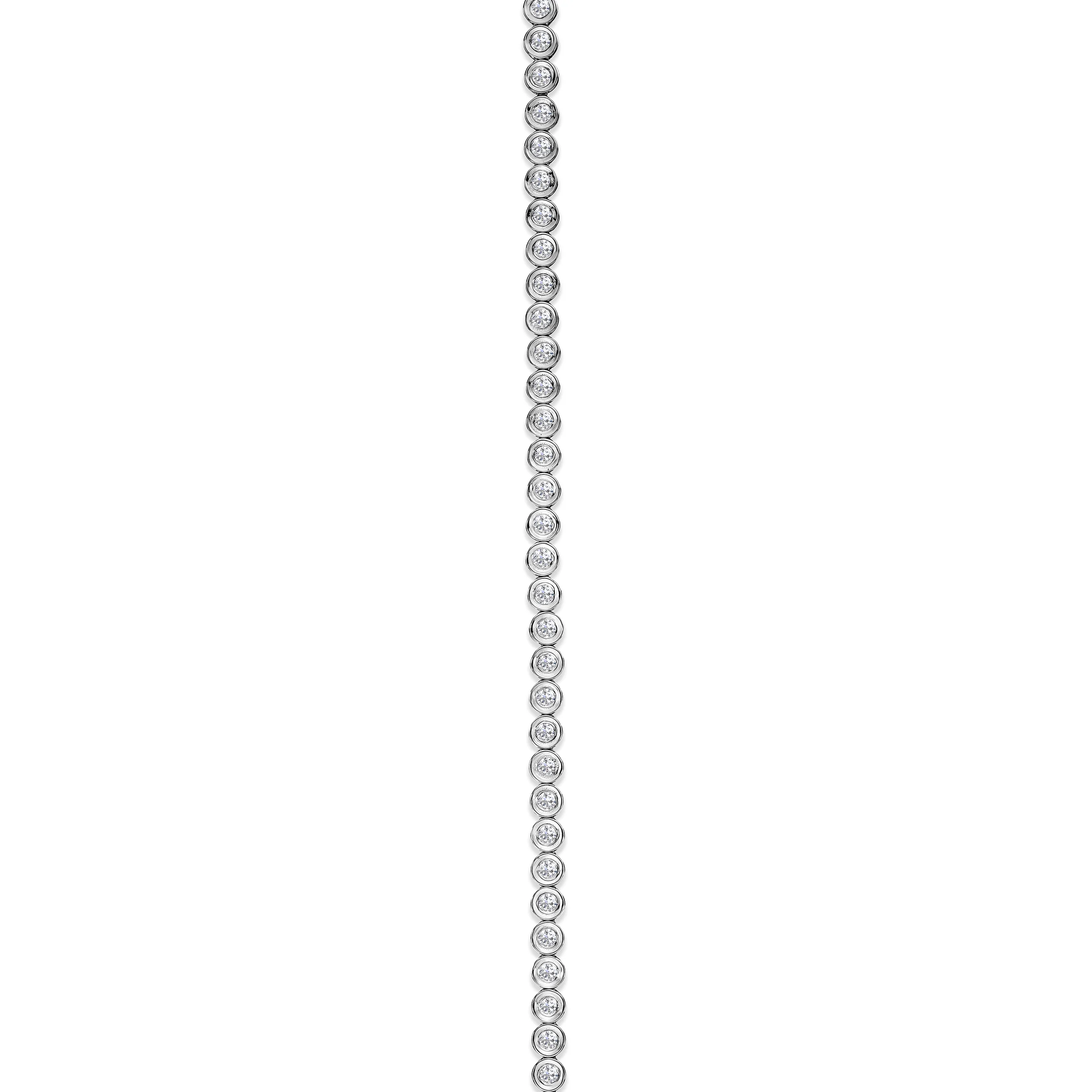 1ct Lab Diamond Tennis Bracelet Rub Over Style in 9K White Gold - Image 4