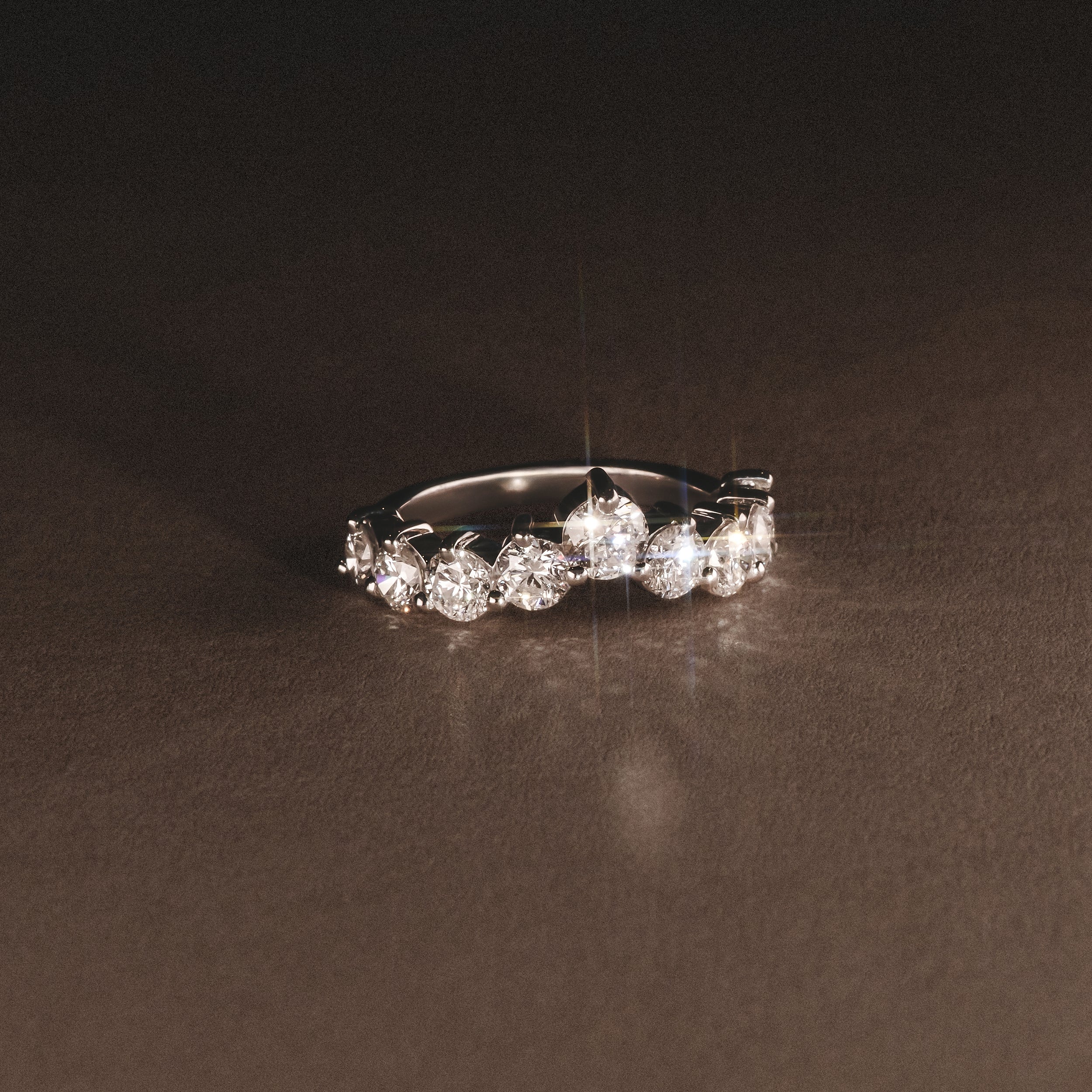 Starlit 2.00ct Round Cut Lab Diamond Wishbone Ring in 9K White Gold - Image 8