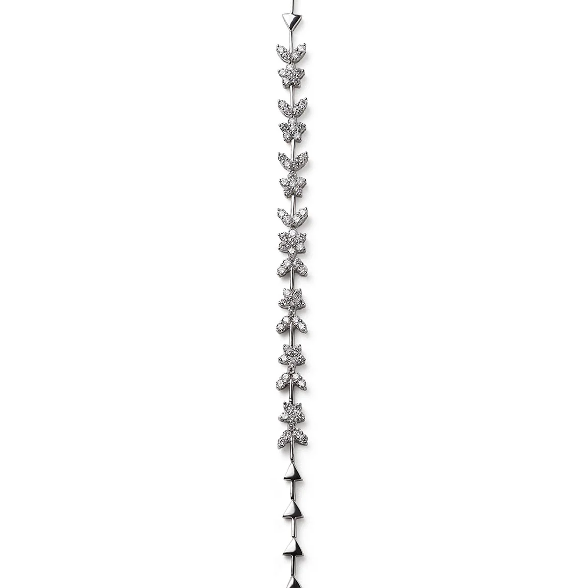 2.20ct Lab Diamond Flower Evening Bracelet in 9K White Gold H/SI - Image 7