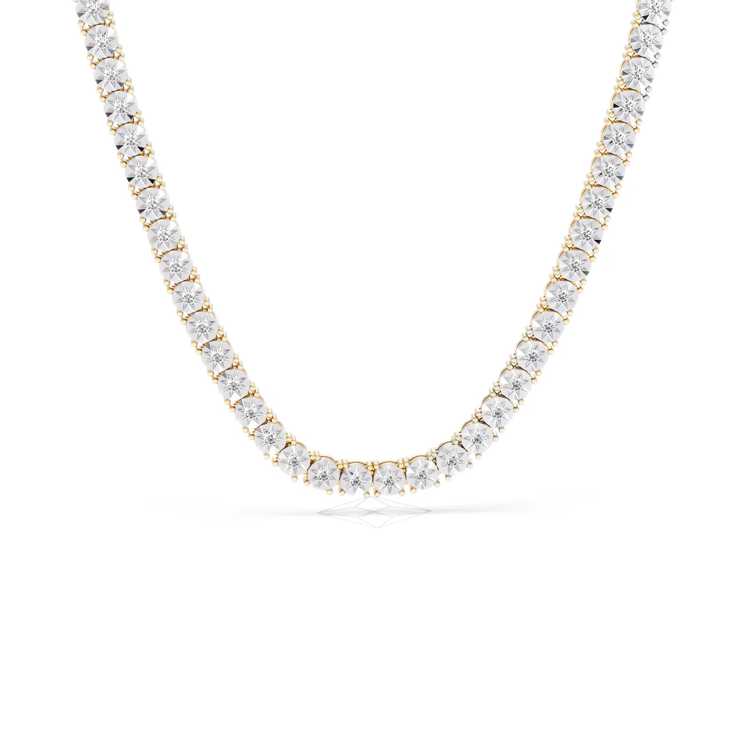 Brilliance 2.50ct Round Cut Lab Diamond Tennis Necklace in 18K Gold Vermeil - Image 10