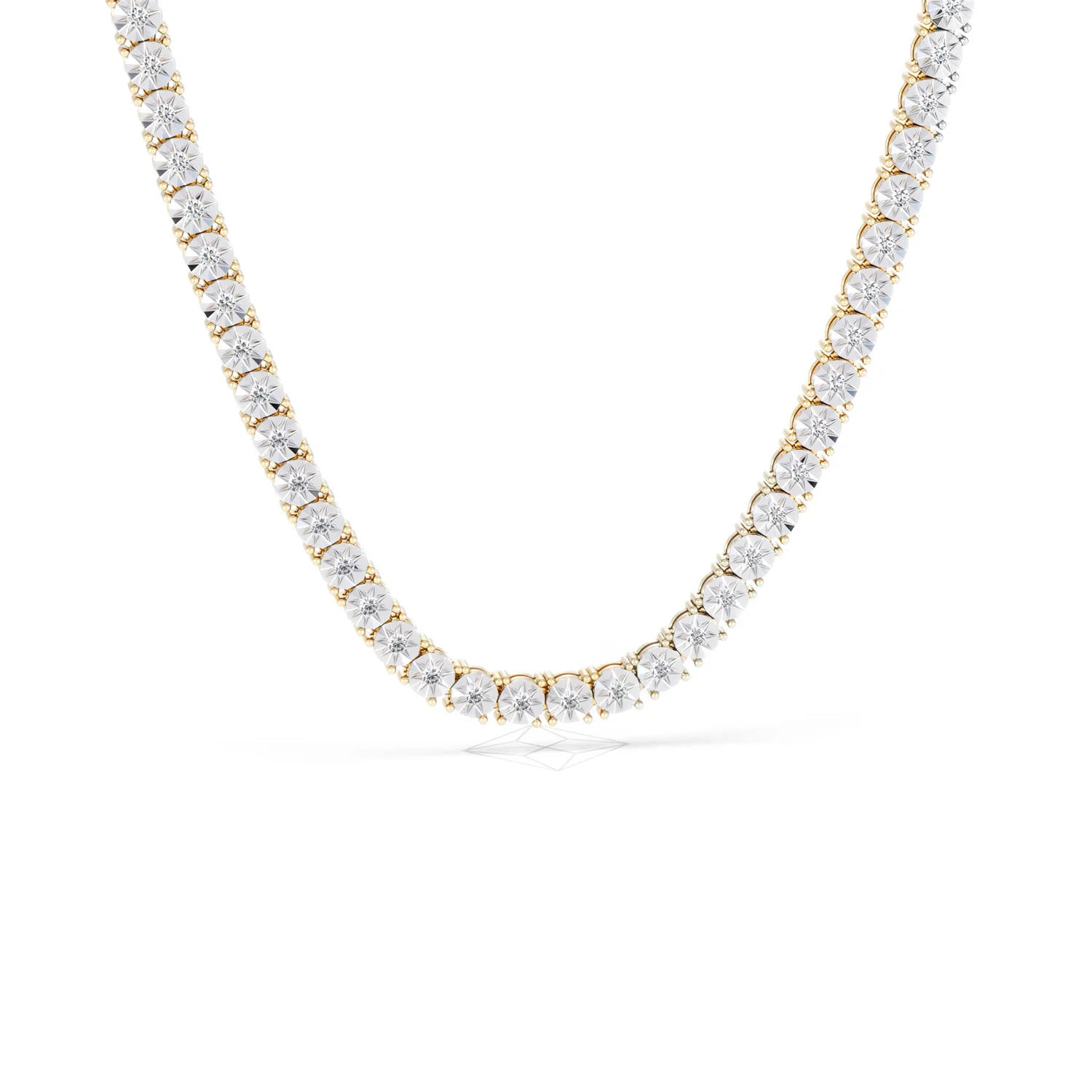 Brilliance 2.50ct Round Cut Lab Diamond Tennis Necklace in 18K Gold Vermeil - Image 11