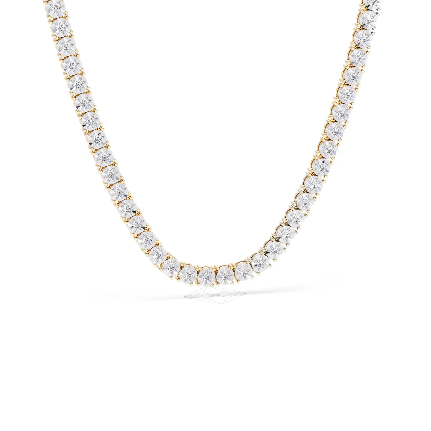 Brilliance 2.50ct Round Cut Lab Diamond Tennis Necklace in 18K Gold Vermeil - Image 12