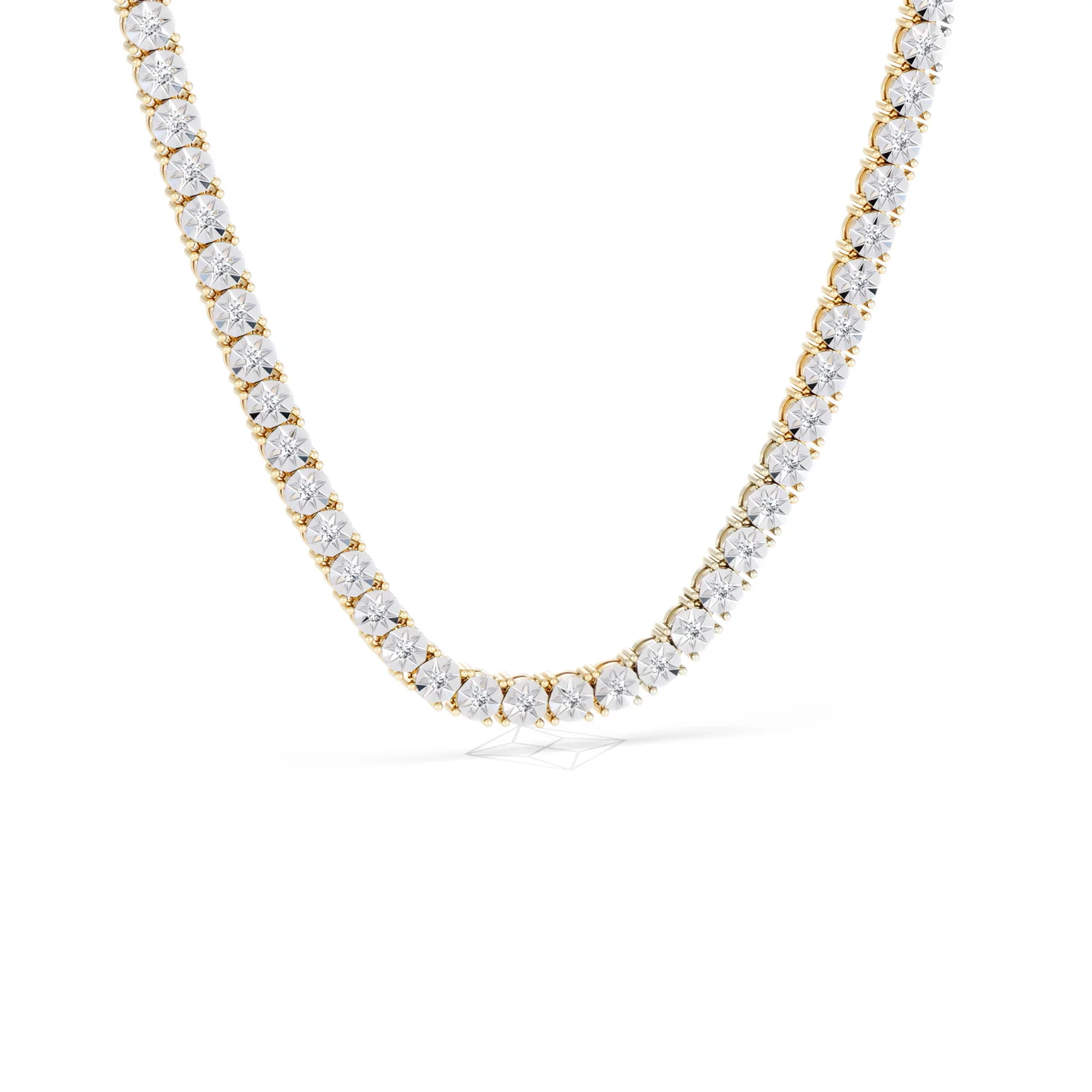 Brilliance 2.50ct Round Cut Lab Diamond Tennis Necklace in 18K Gold Vermeil - Image 13