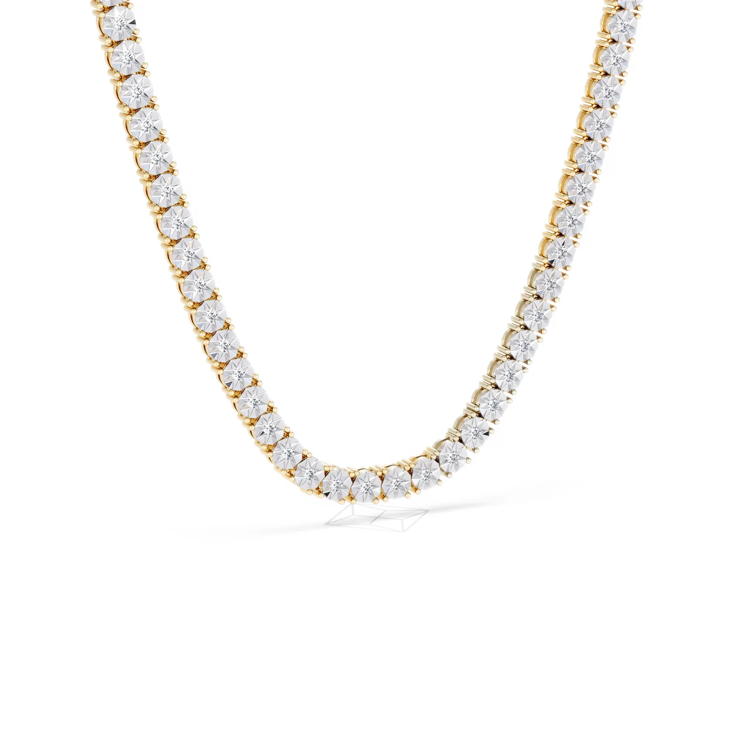 Brilliance 2.50ct Round Cut Lab Diamond Tennis Necklace in 18K Gold Vermeil - Image 15