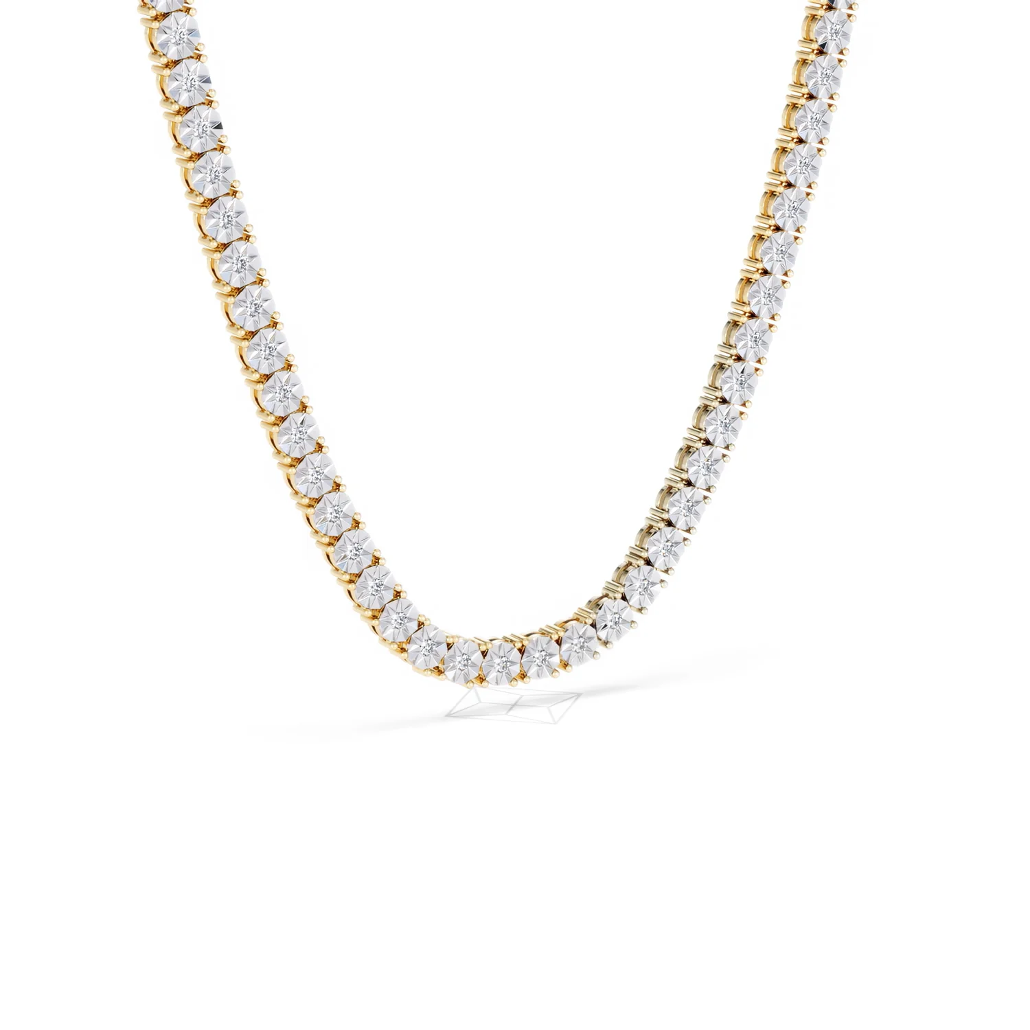 Brilliance 2.50ct Round Cut Lab Diamond Tennis Necklace in 18K Gold Vermeil - Image 16