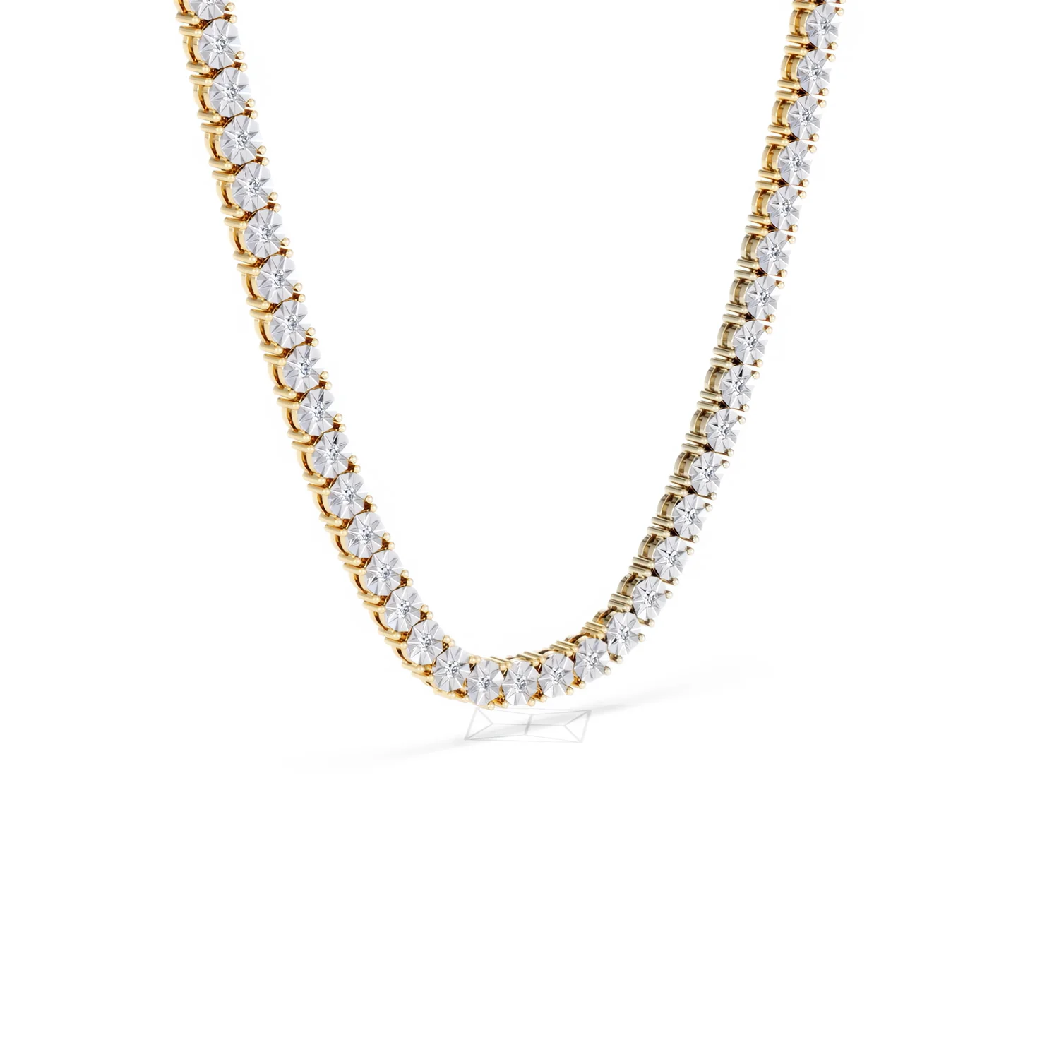 Brilliance 2.50ct Round Cut Lab Diamond Tennis Necklace in 18K Gold Vermeil - Image 18