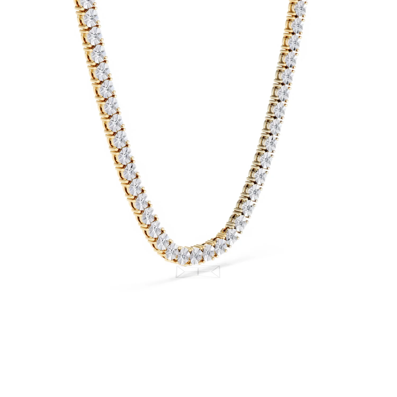 Brilliance 2.50ct Round Cut Lab Diamond Tennis Necklace in 18K Gold Vermeil - Image 19