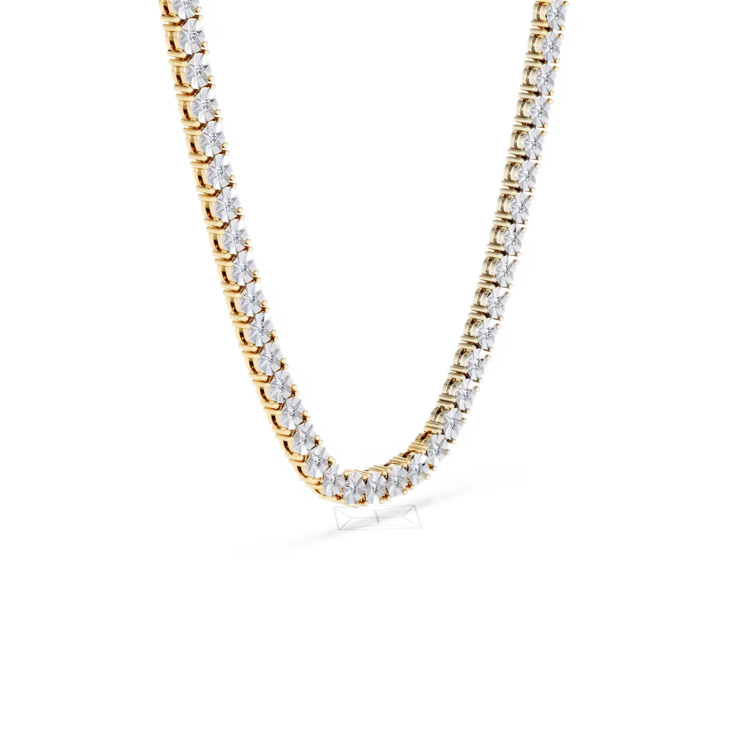 Brilliance 2.50ct Round Cut Lab Diamond Tennis Necklace in 18K Gold Vermeil - Image 20