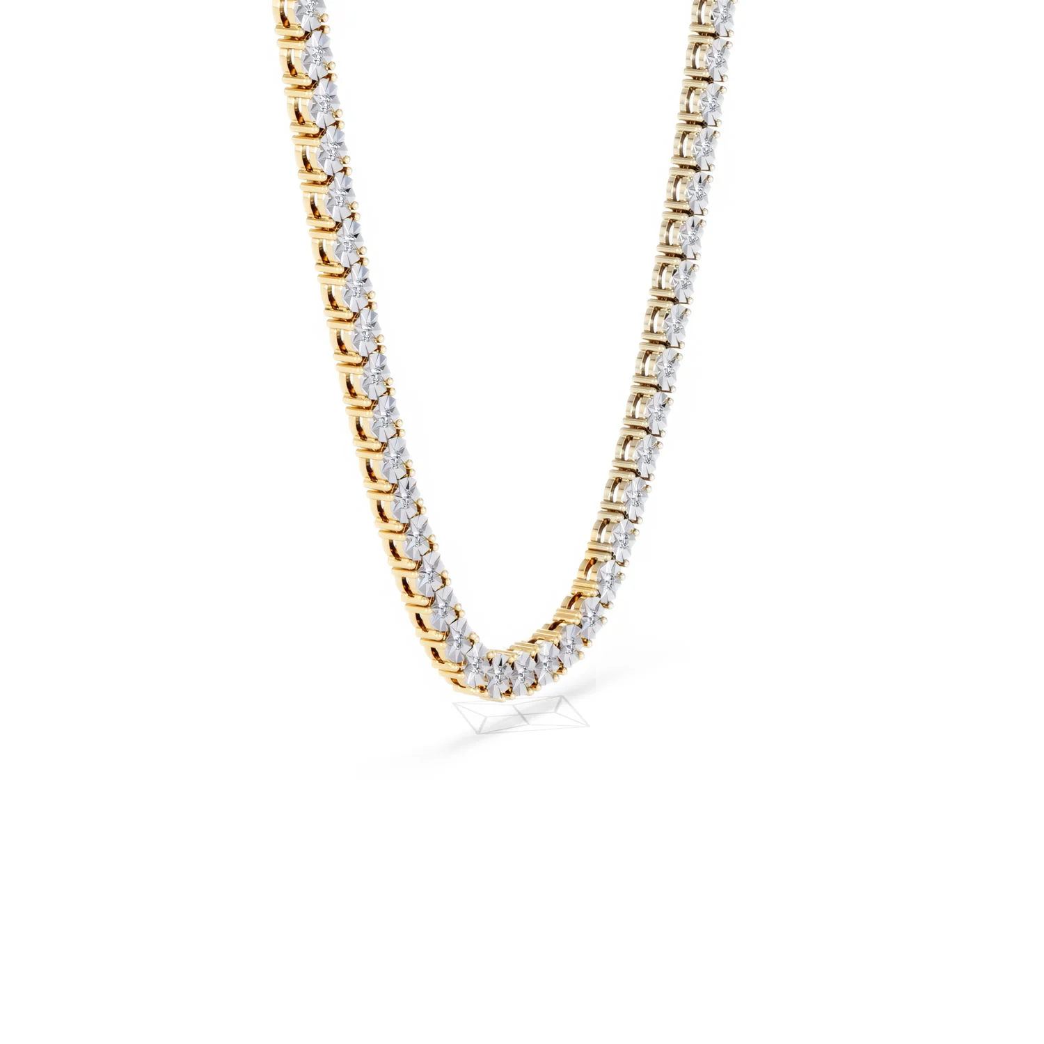 Brilliance 2.50ct Round Cut Lab Diamond Tennis Necklace in 18K Gold Vermeil - Image 22