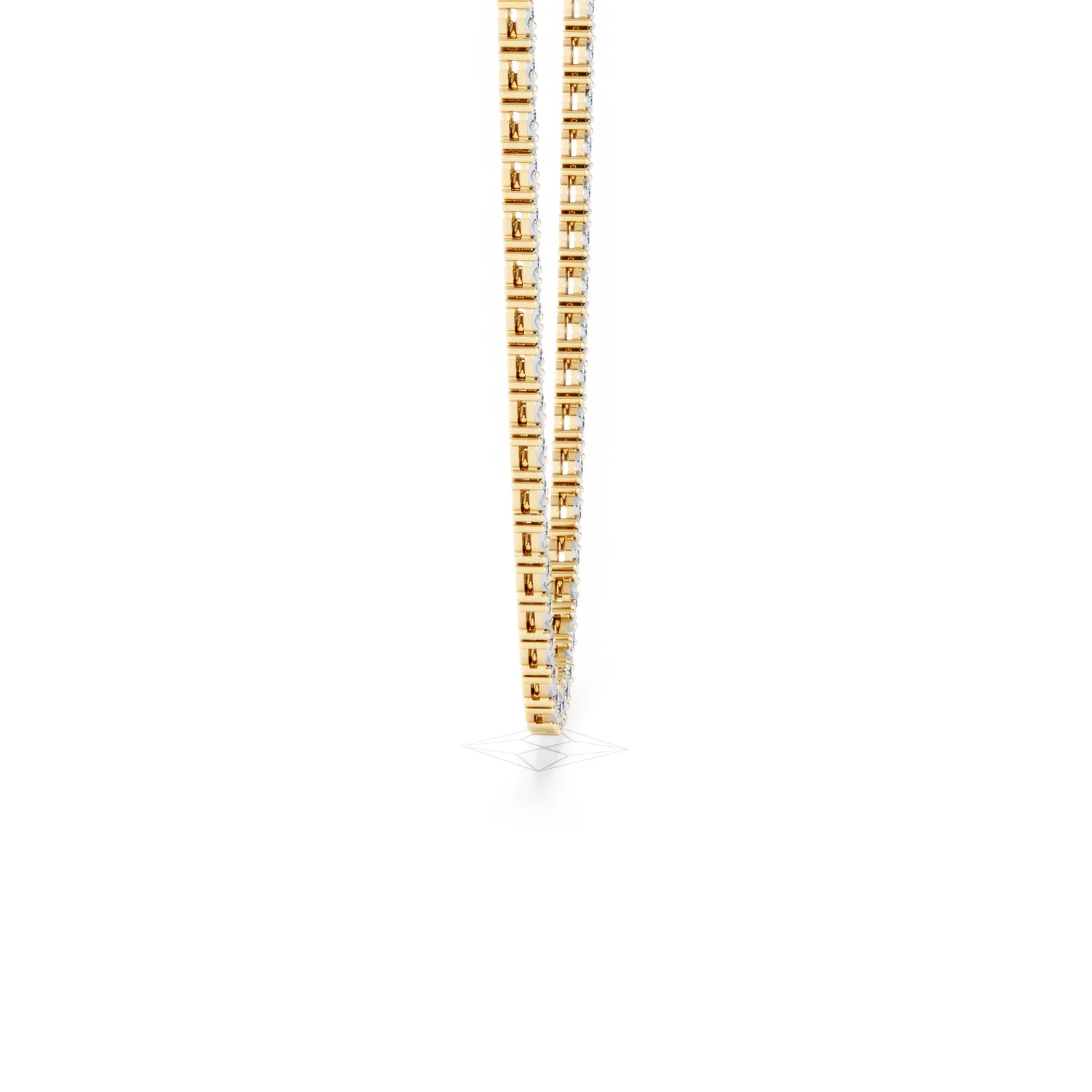 Brilliance 2.50ct Round Cut Lab Diamond Tennis Necklace in 18K Gold Vermeil - Image 28