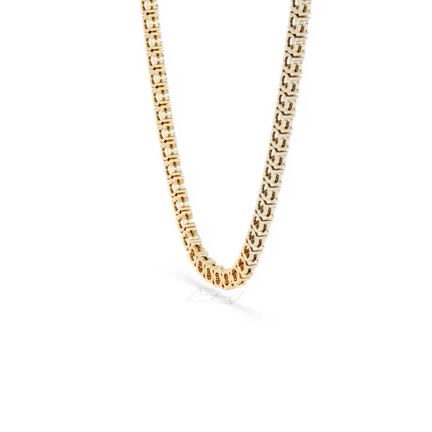 Brilliance 2.50ct Round Cut Lab Diamond Tennis Necklace in 18K Gold Vermeil - Image 35