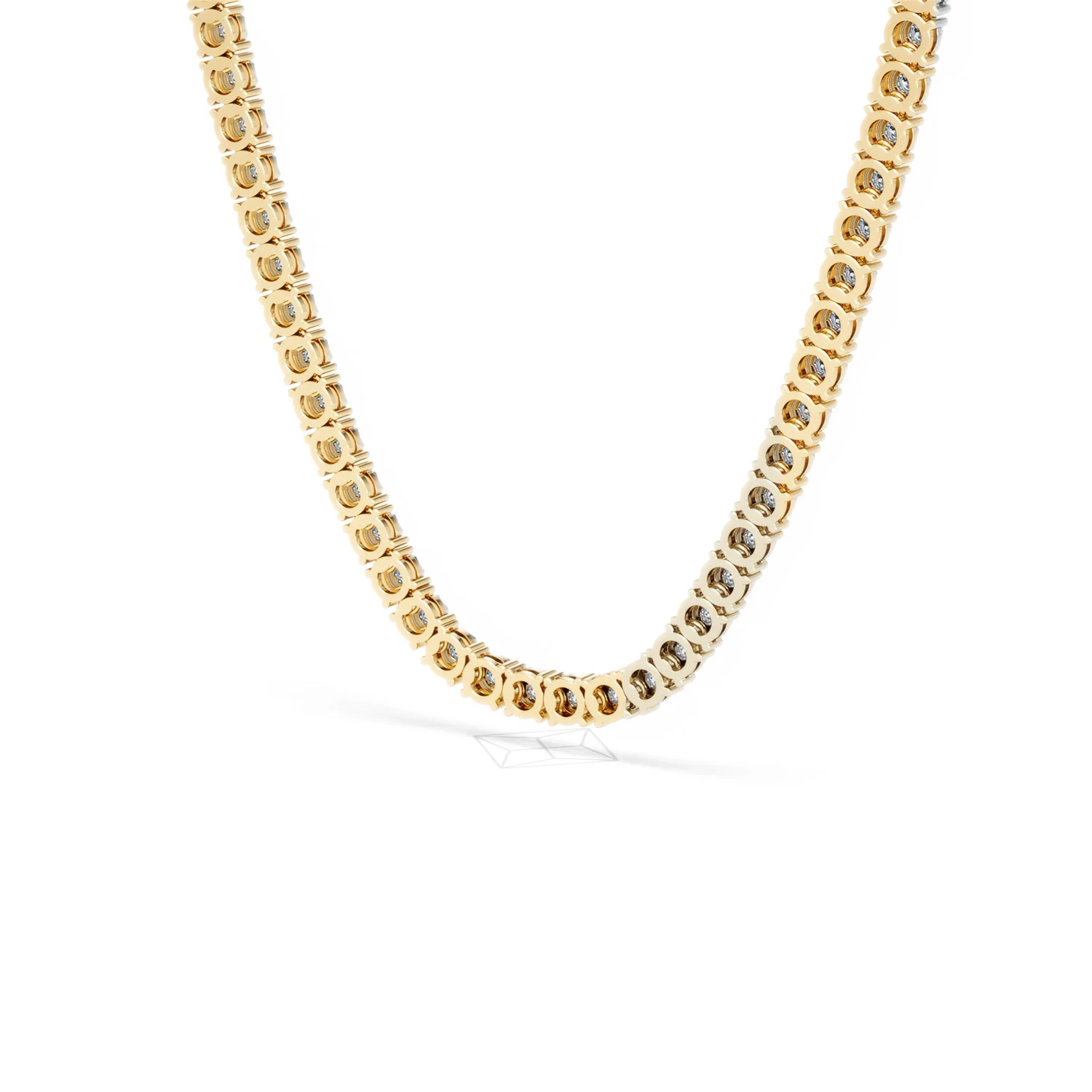 Brilliance 2.50ct Round Cut Lab Diamond Tennis Necklace in 18K Gold Vermeil - Image 42