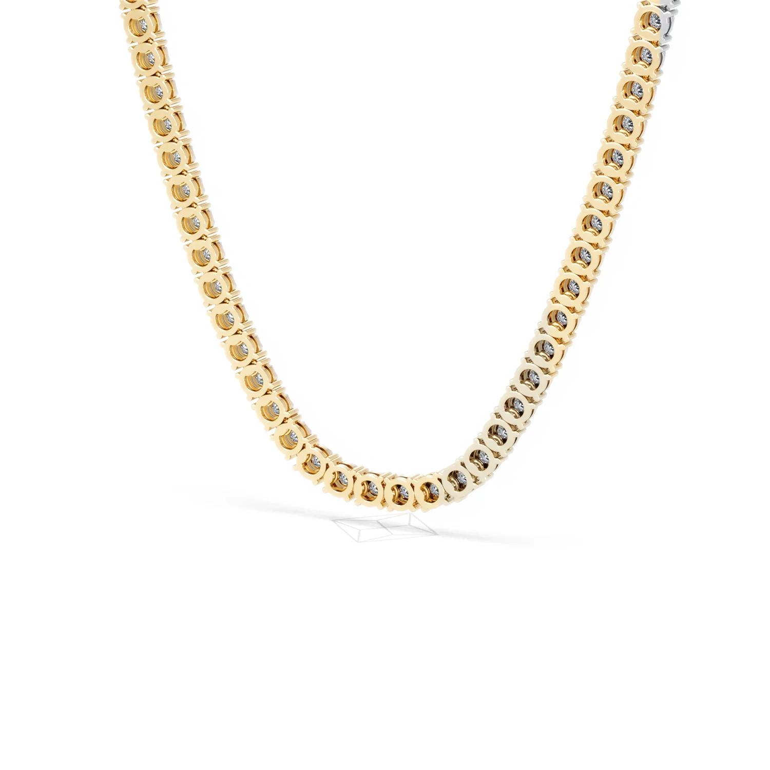 Brilliance 2.50ct Round Cut Lab Diamond Tennis Necklace in 18K Gold Vermeil - Image 43