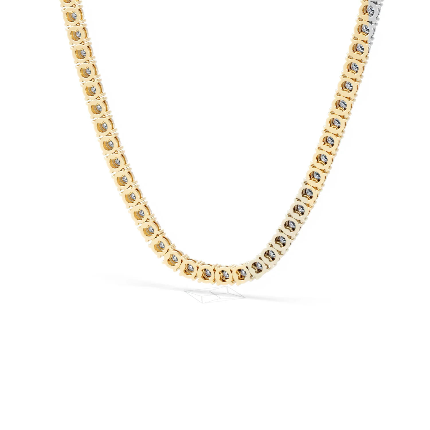 Brilliance 2.50ct Round Cut Lab Diamond Tennis Necklace in 18K Gold Vermeil - Image 44