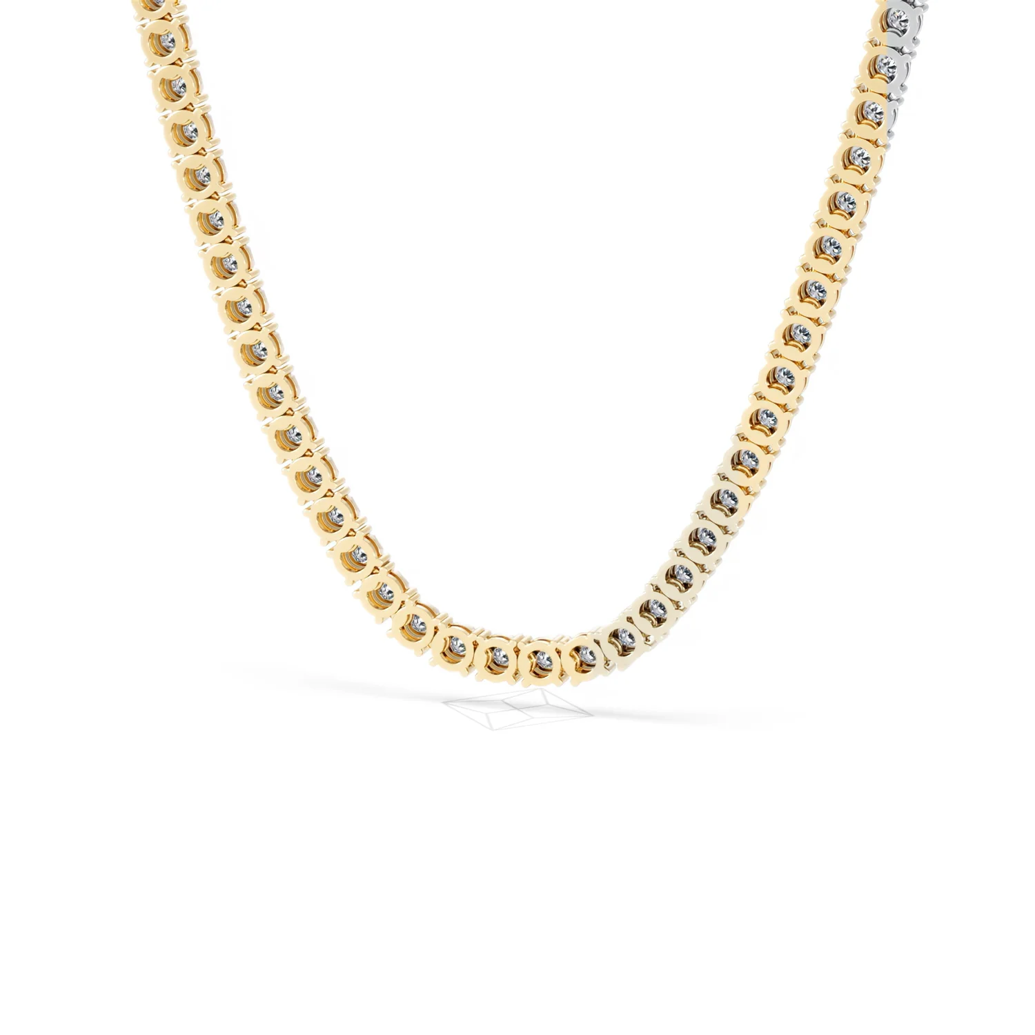 Brilliance 2.50ct Round Cut Lab Diamond Tennis Necklace in 18K Gold Vermeil - Image 45