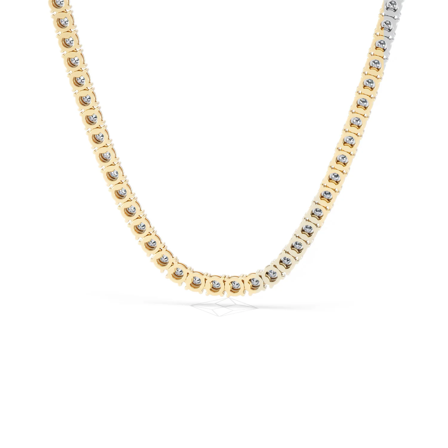 Brilliance 2.50ct Round Cut Lab Diamond Tennis Necklace in 18K Gold Vermeil - Image 47