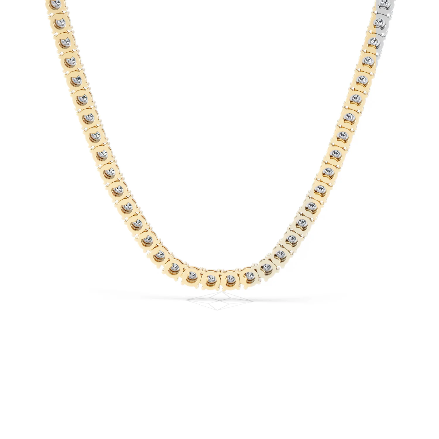 Brilliance 2.50ct Round Cut Lab Diamond Tennis Necklace in 18K Gold Vermeil - Image 48