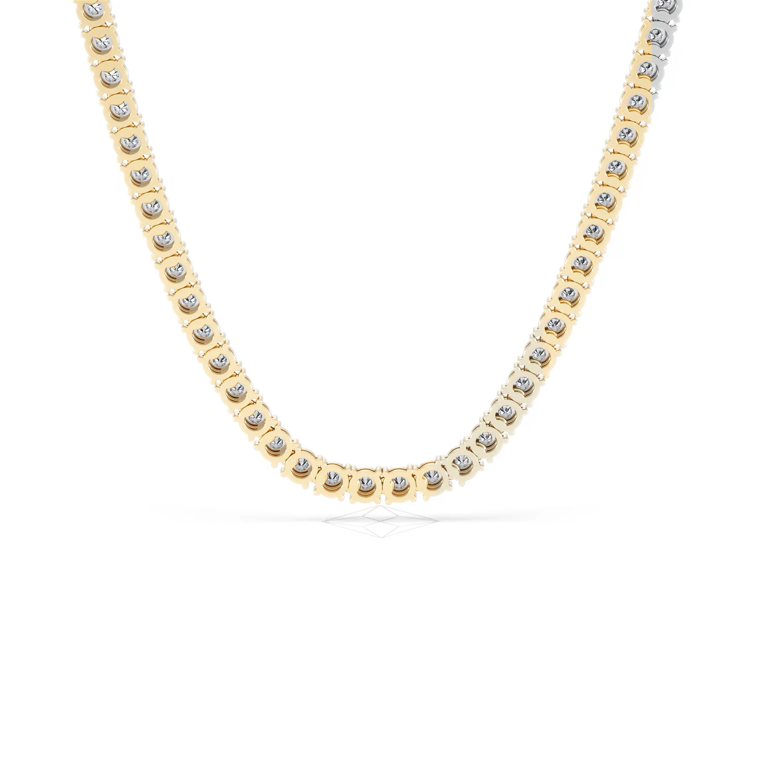 Brilliance 2.50ct Round Cut Lab Diamond Tennis Necklace in 18K Gold Vermeil - Image 49