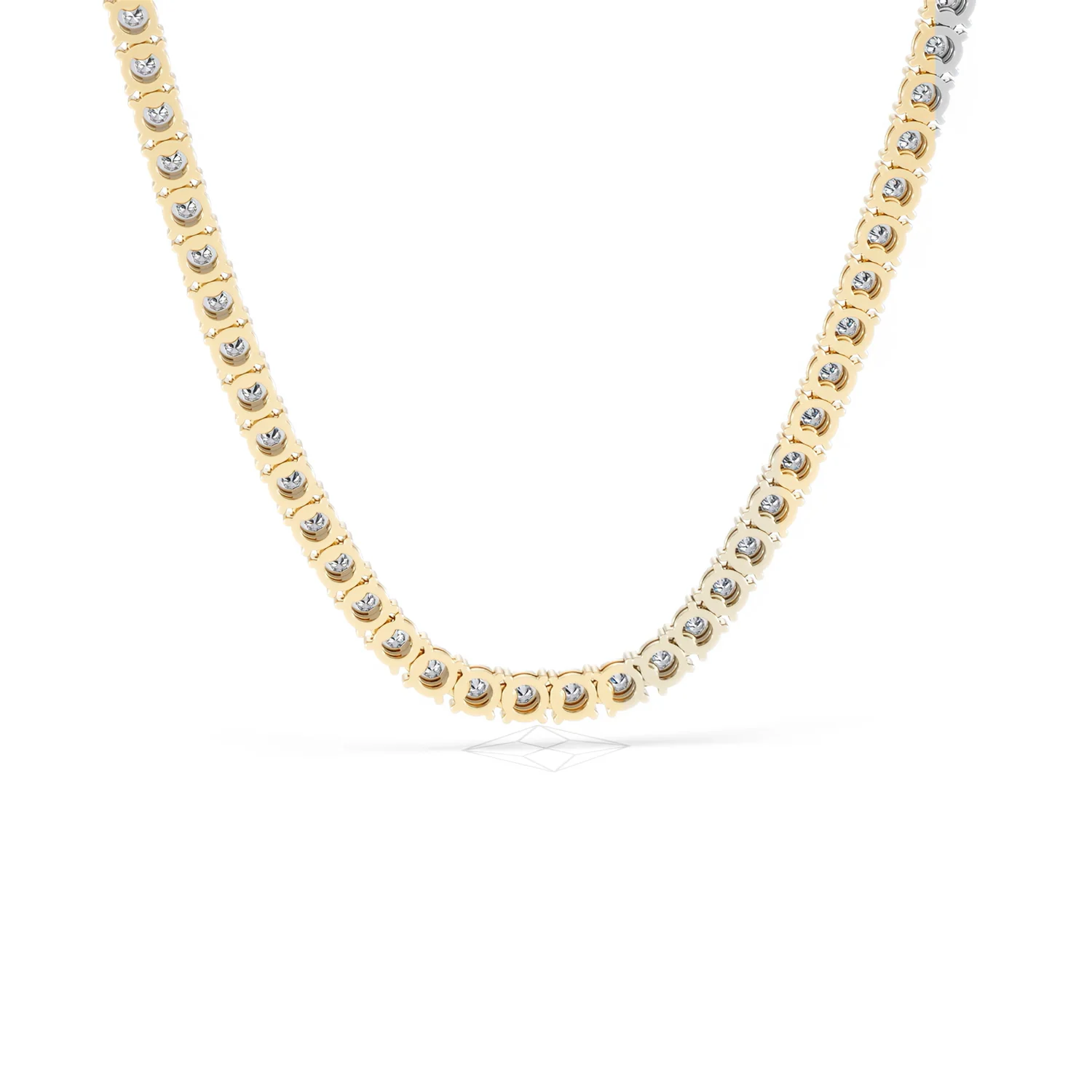 Brilliance 2.50ct Round Cut Lab Diamond Tennis Necklace in 18K Gold Vermeil - Image 50