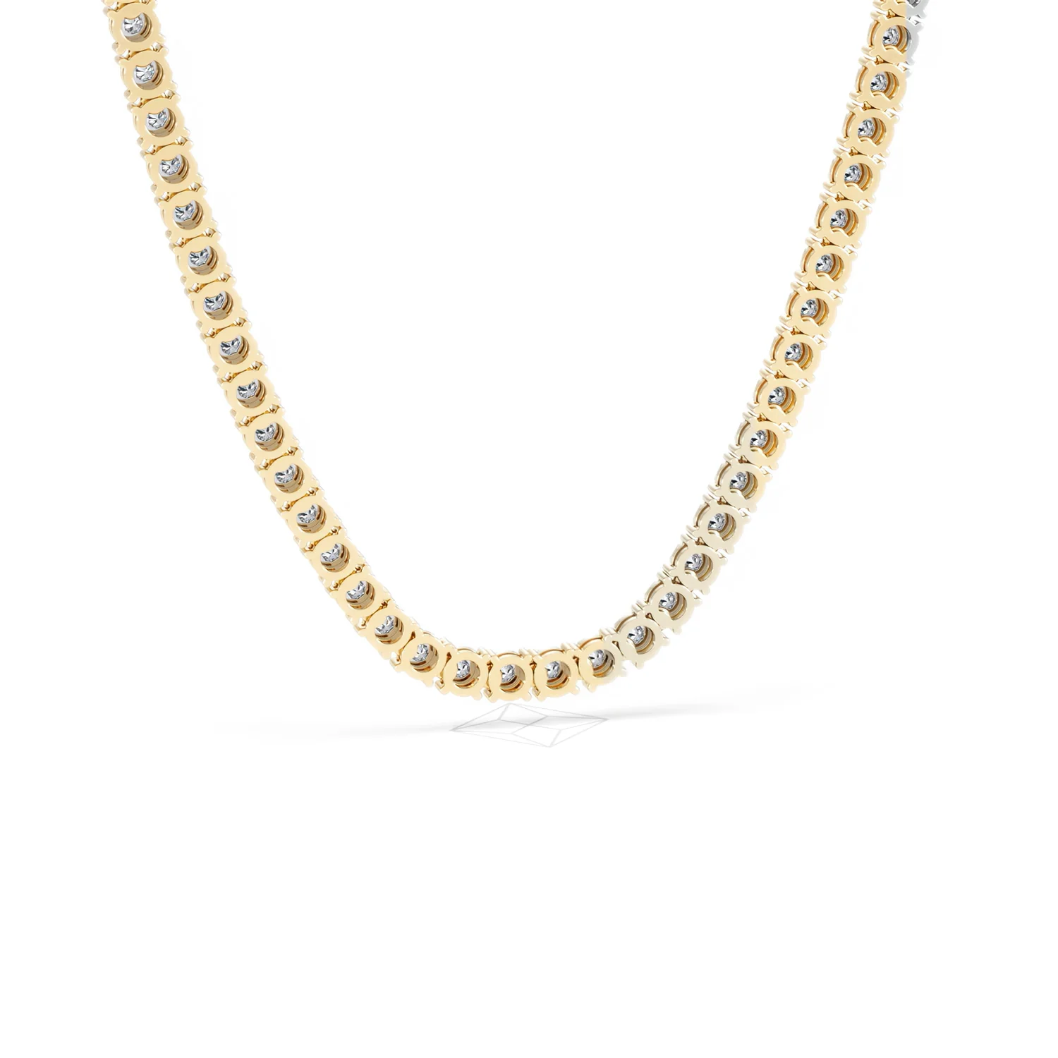 Brilliance 2.50ct Round Cut Lab Diamond Tennis Necklace in 18K Gold Vermeil - Image 52