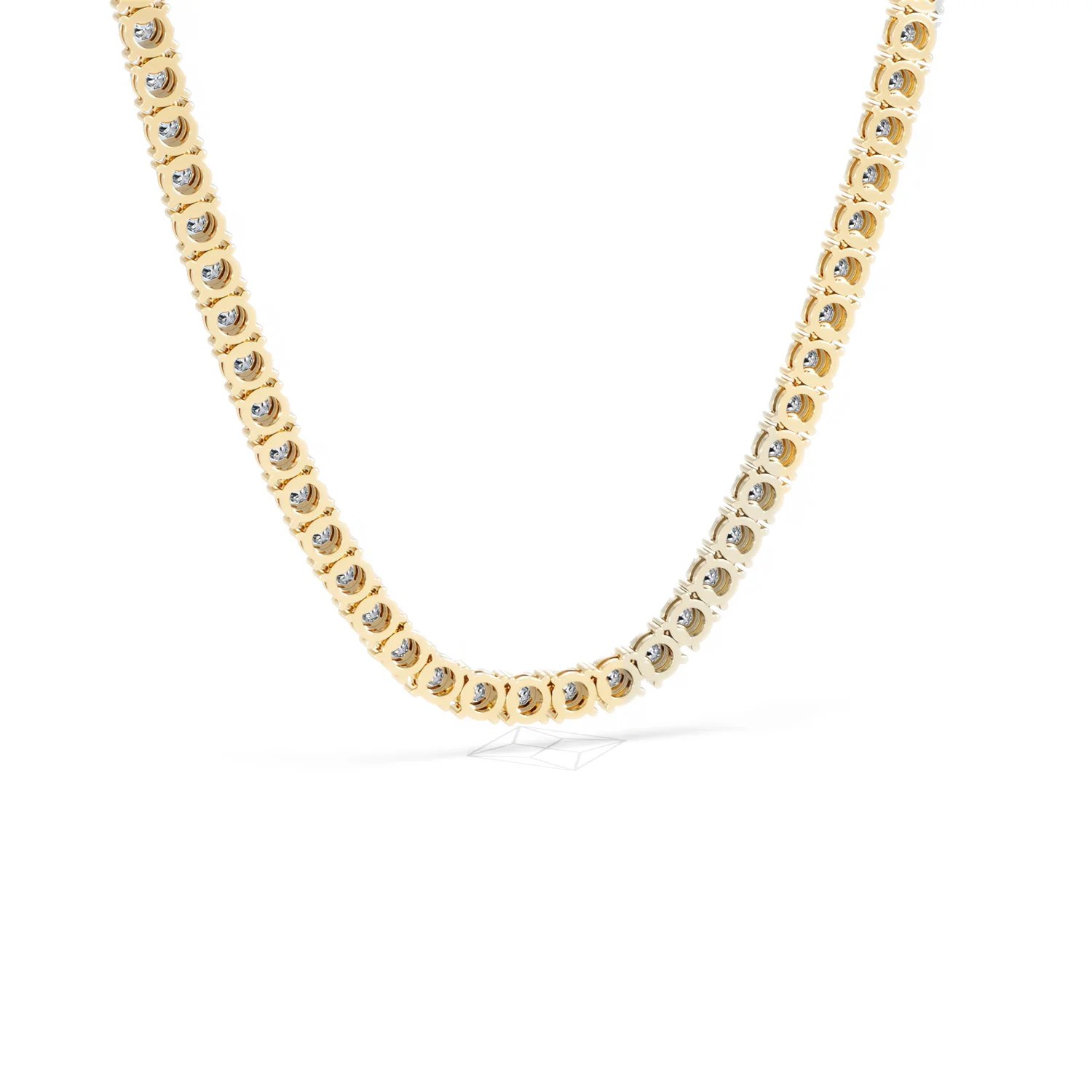 Brilliance 2.50ct Round Cut Lab Diamond Tennis Necklace in 18K Gold Vermeil - Image 53