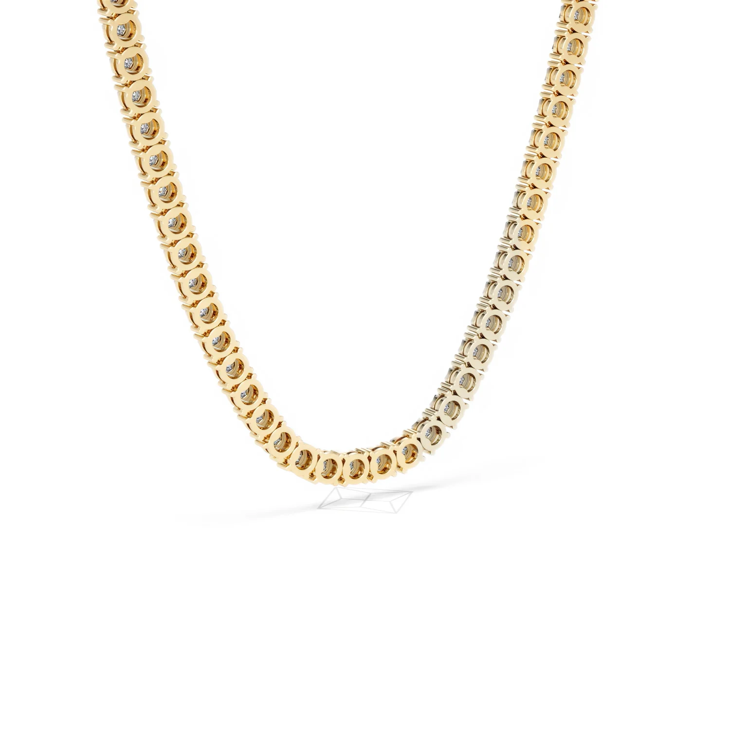 Brilliance 2.50ct Round Cut Lab Diamond Tennis Necklace in 18K Gold Vermeil - Image 56