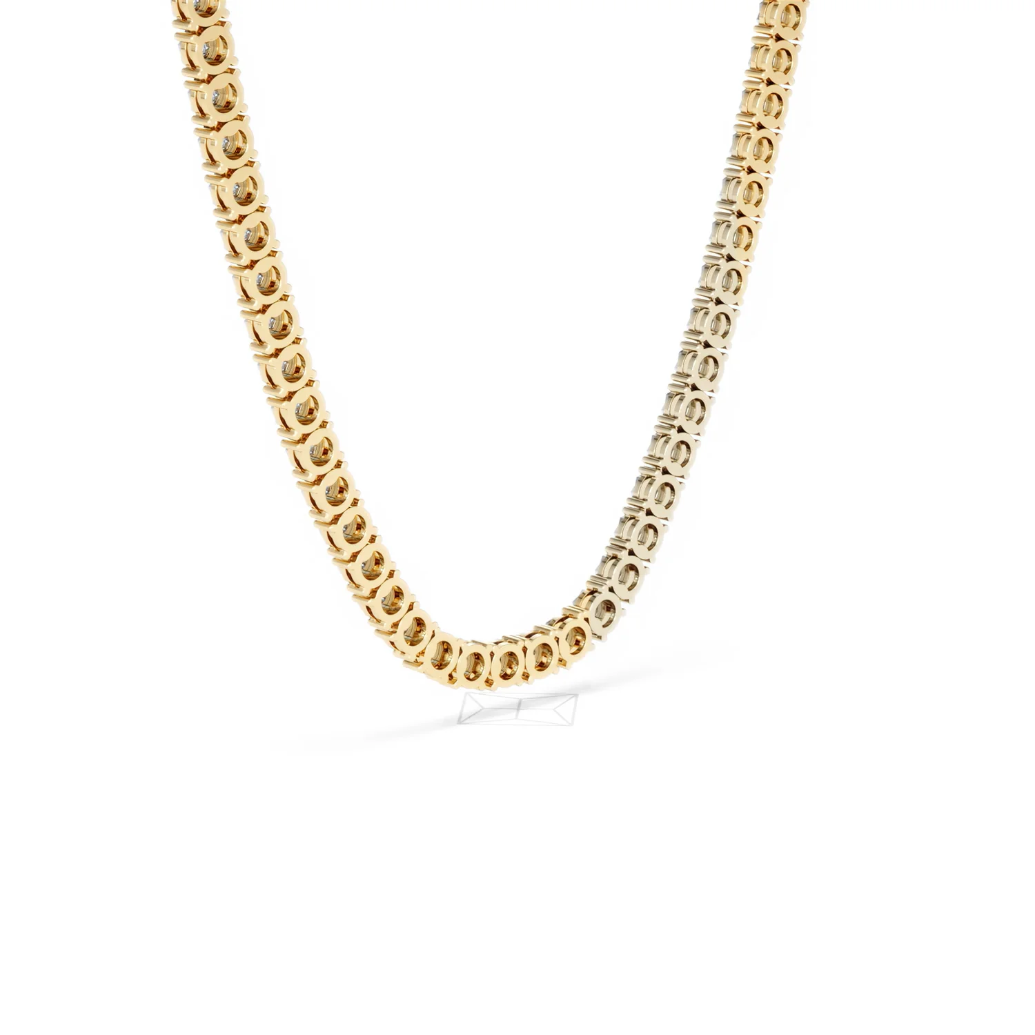 Brilliance 2.50ct Round Cut Lab Diamond Tennis Necklace in 18K Gold Vermeil - Image 58
