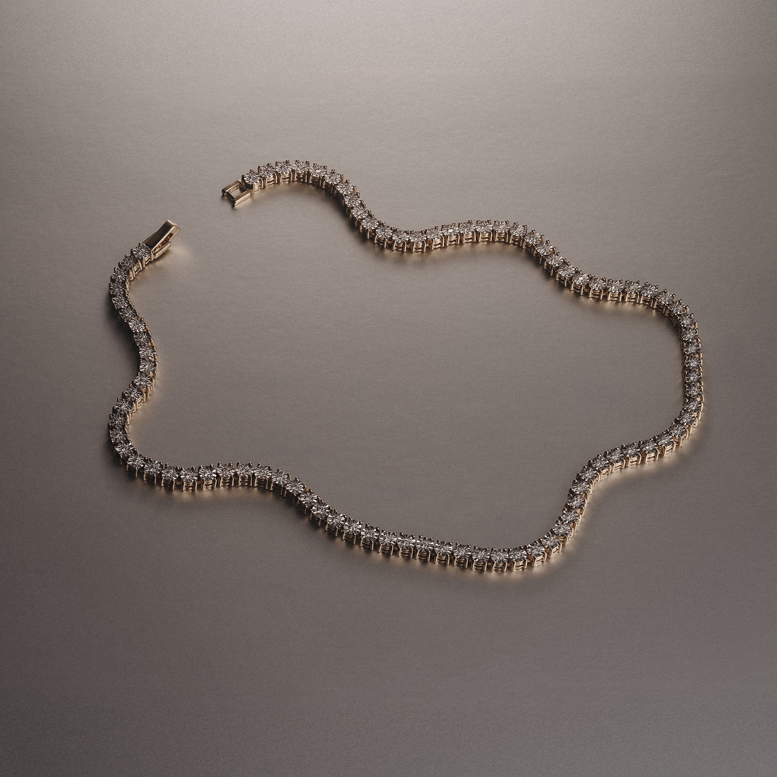 Brilliance 2.50ct Round Cut Lab Diamond Tennis Necklace in 18K Gold Vermeil - Image 6