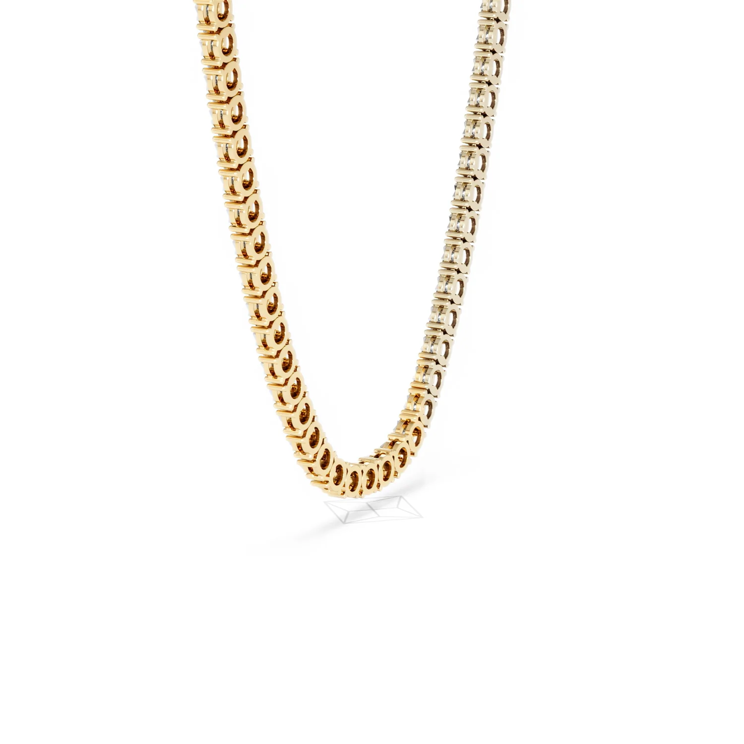 Brilliance 2.50ct Round Cut Lab Diamond Tennis Necklace in 18K Gold Vermeil - Image 62