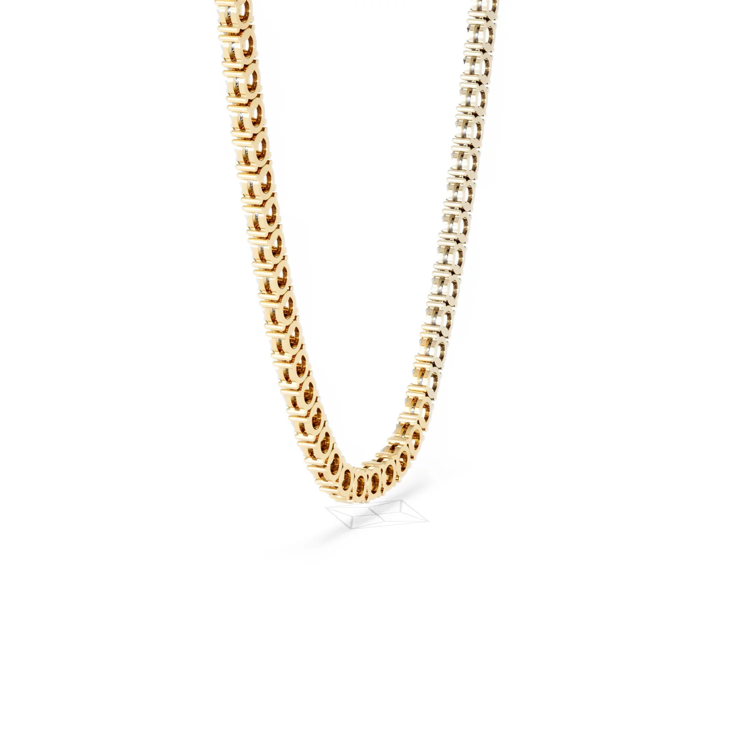 Brilliance 2.50ct Round Cut Lab Diamond Tennis Necklace in 18K Gold Vermeil - Image 63