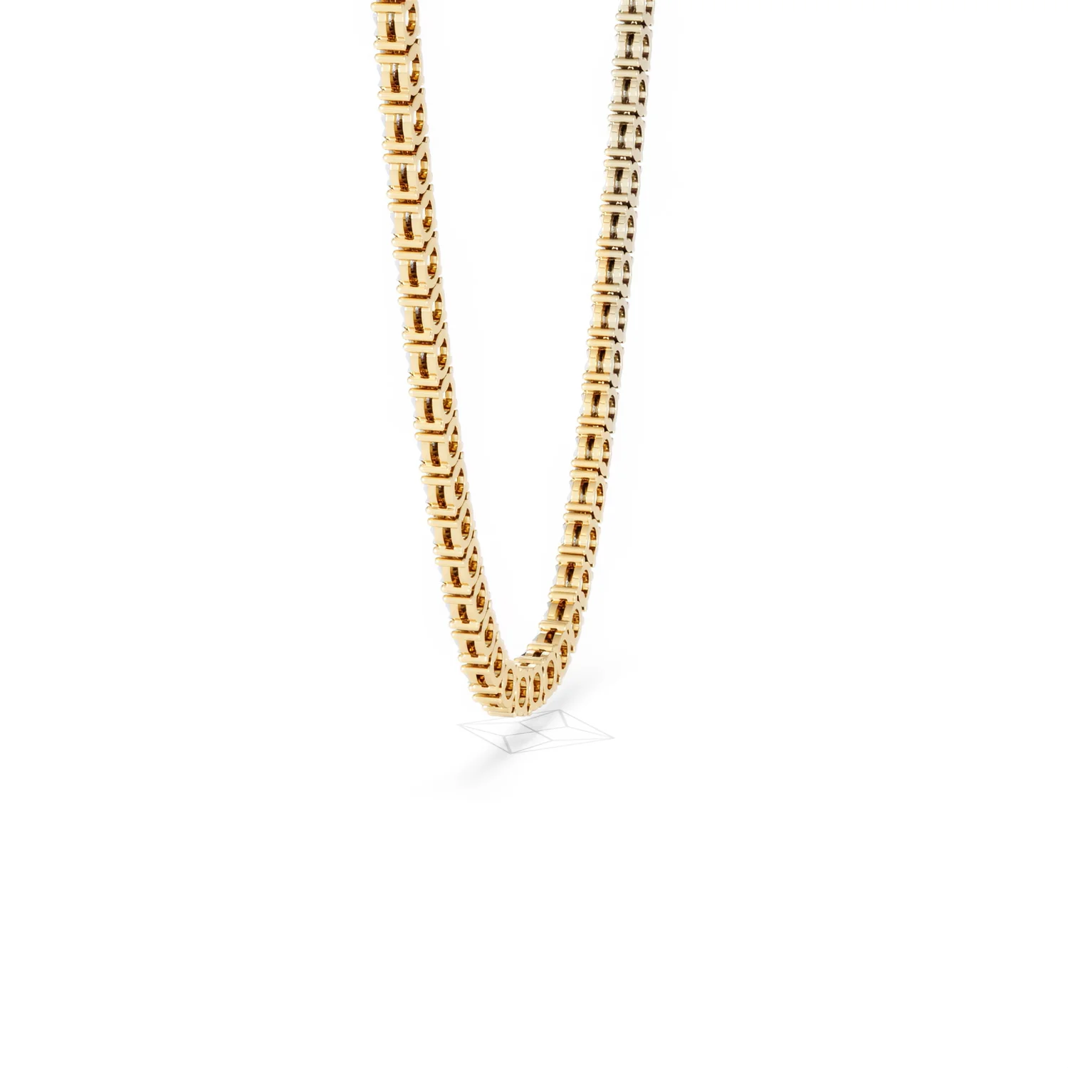 Brilliance 2.50ct Round Cut Lab Diamond Tennis Necklace in 18K Gold Vermeil - Image 65