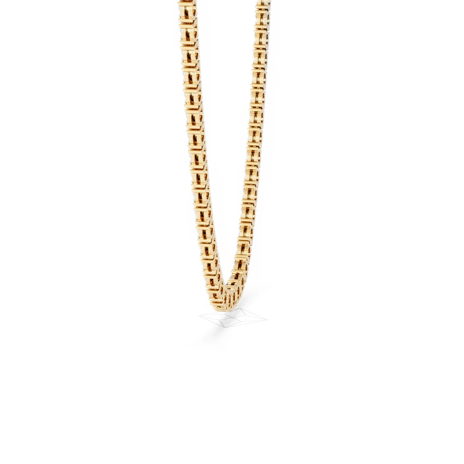 Brilliance 2.50ct Round Cut Lab Diamond Tennis Necklace in 18K Gold Vermeil - Image 66