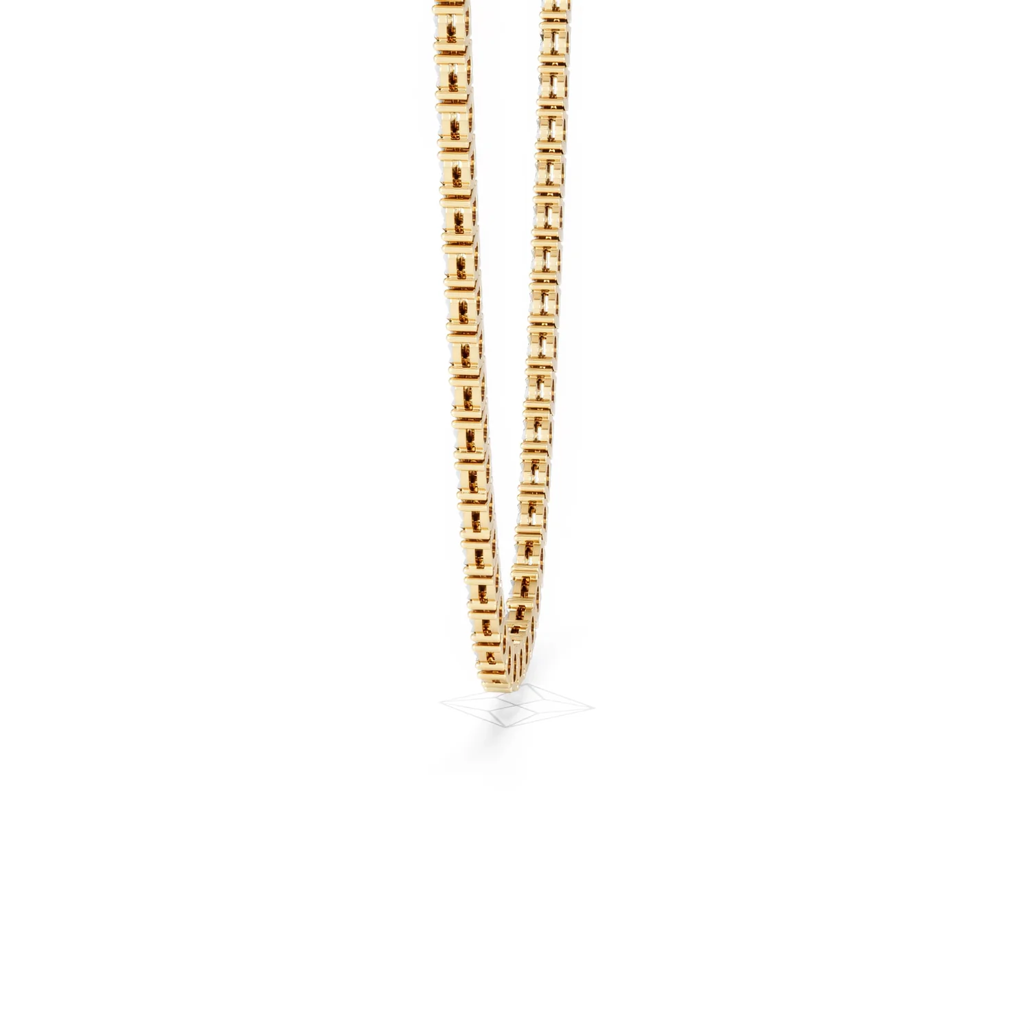 Brilliance 2.50ct Round Cut Lab Diamond Tennis Necklace in 18K Gold Vermeil - Image 67