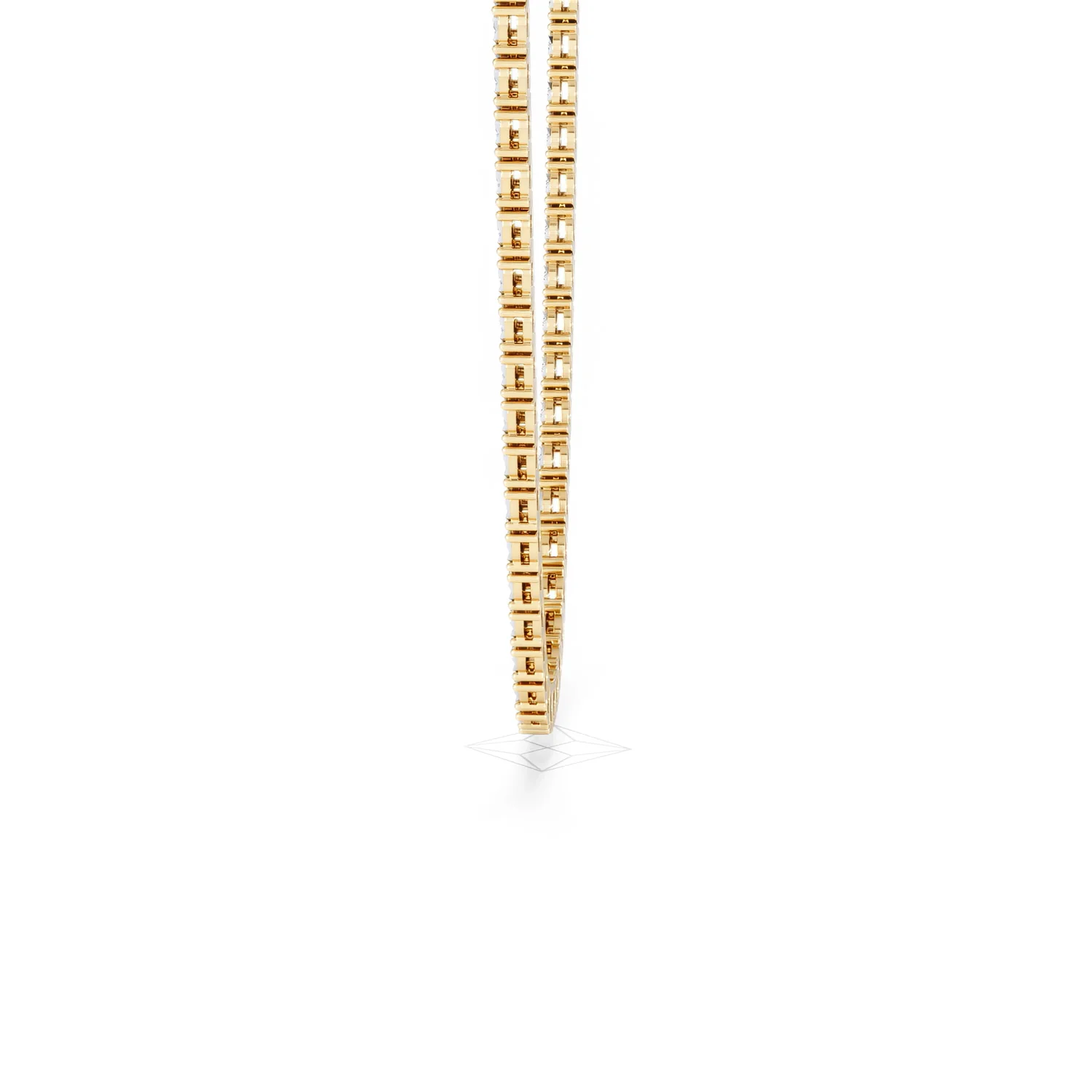 Brilliance 2.50ct Round Cut Lab Diamond Tennis Necklace in 18K Gold Vermeil - Image 68