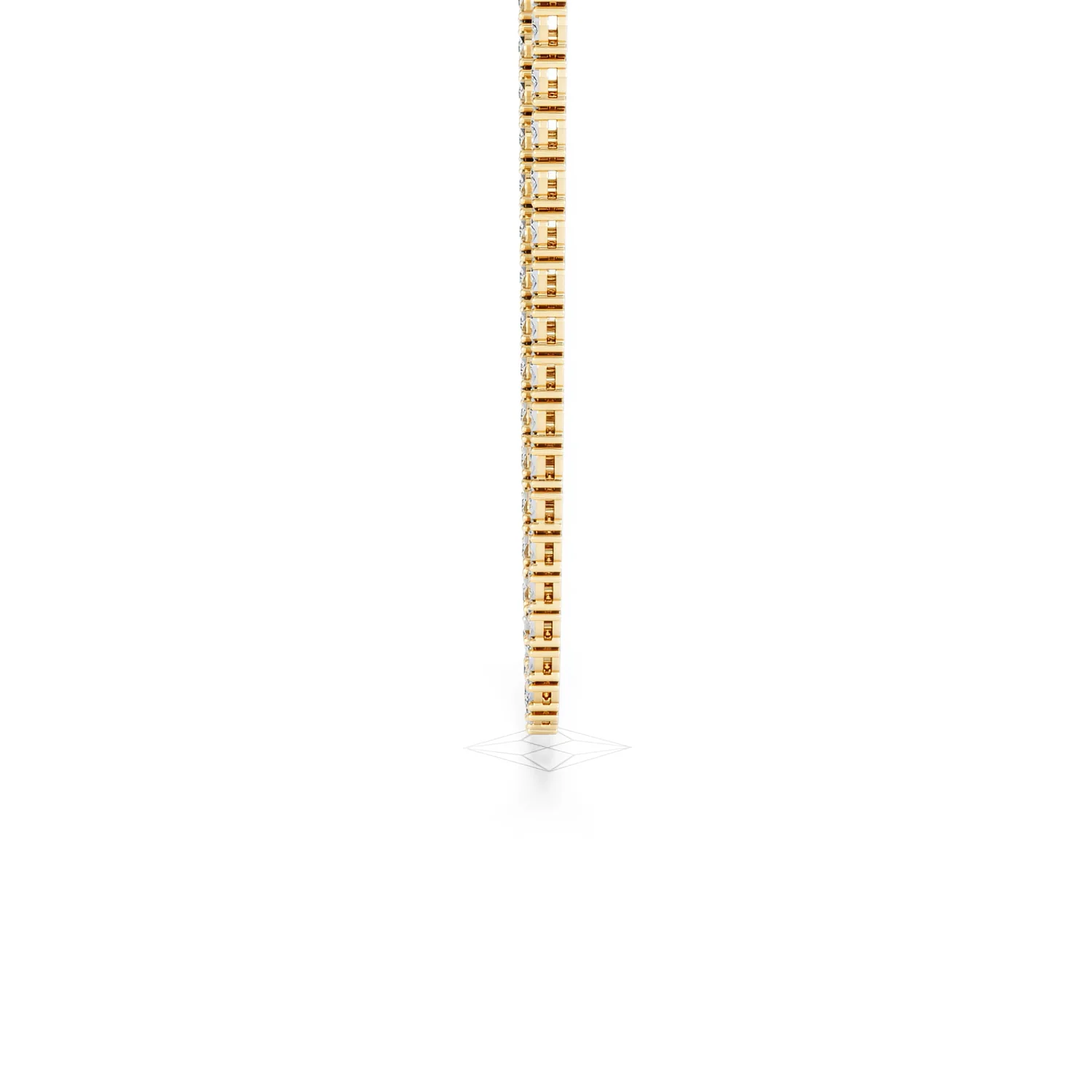 Brilliance 2.50ct Round Cut Lab Diamond Tennis Necklace in 18K Gold Vermeil - Image 69