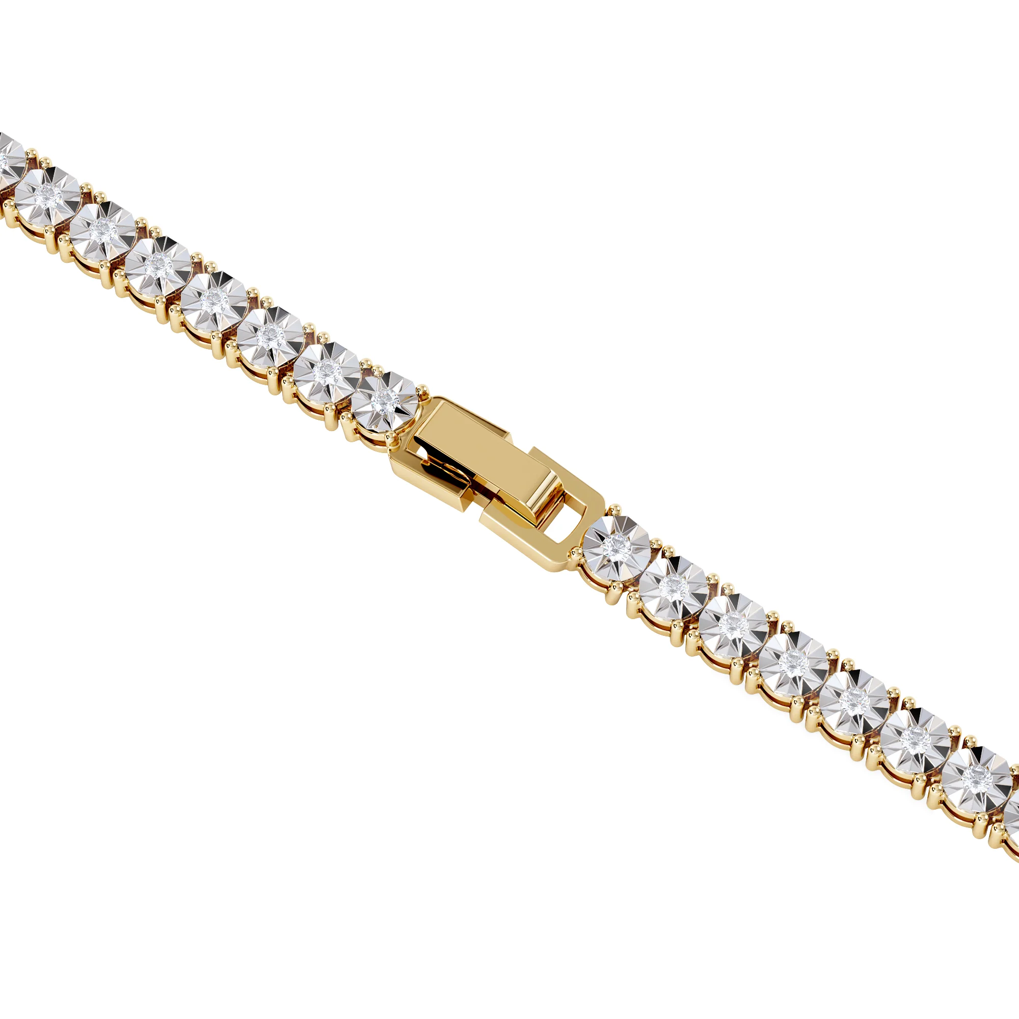 Brilliance 2.50ct Round Cut Lab Diamond Tennis Necklace in 18K Gold Vermeil - Image 7