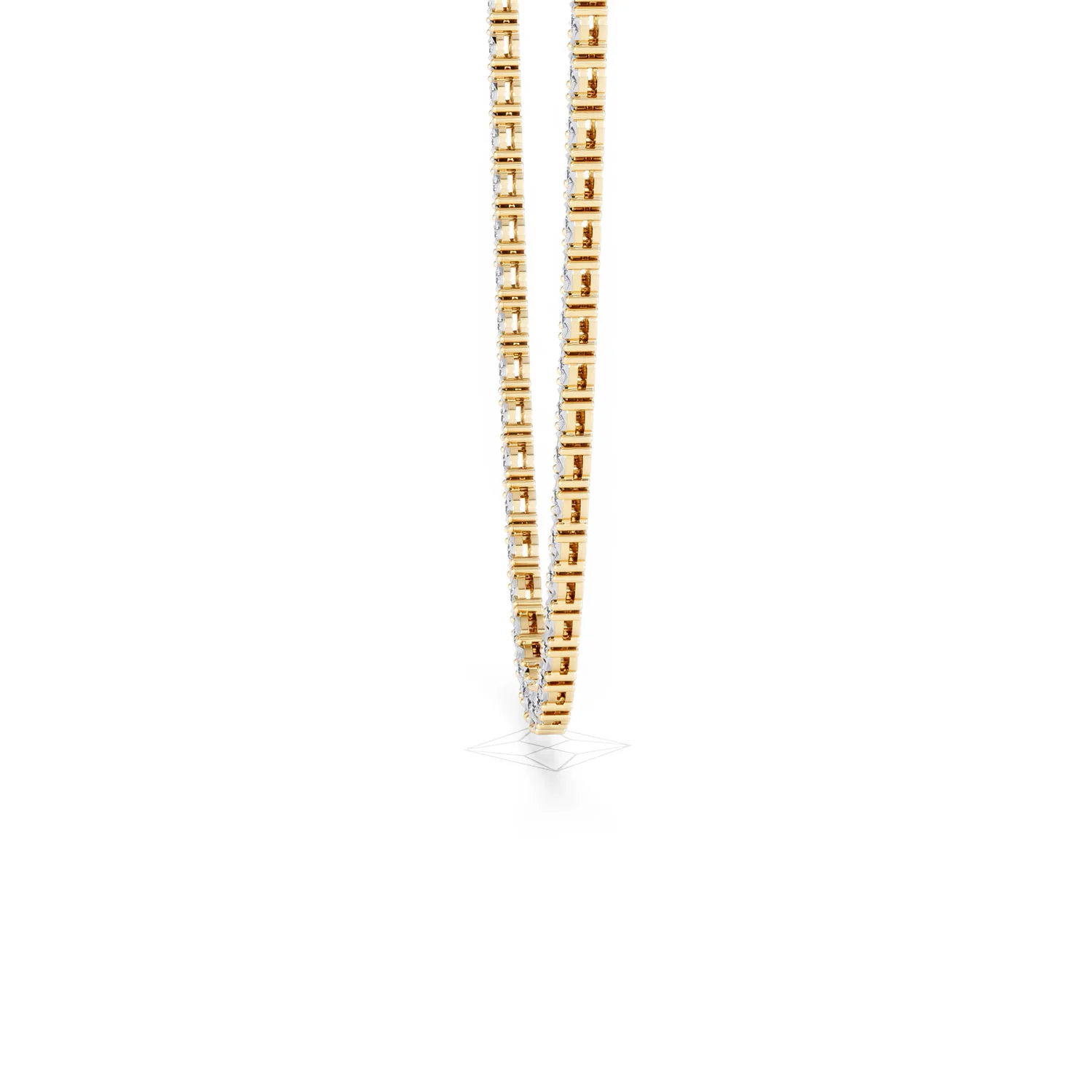 Brilliance 2.50ct Round Cut Lab Diamond Tennis Necklace in 18K Gold Vermeil - Image 70