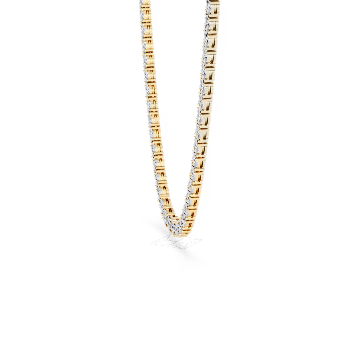 Brilliance 2.50ct Round Cut Lab Diamond Tennis Necklace in 18K Gold Vermeil - Image 72