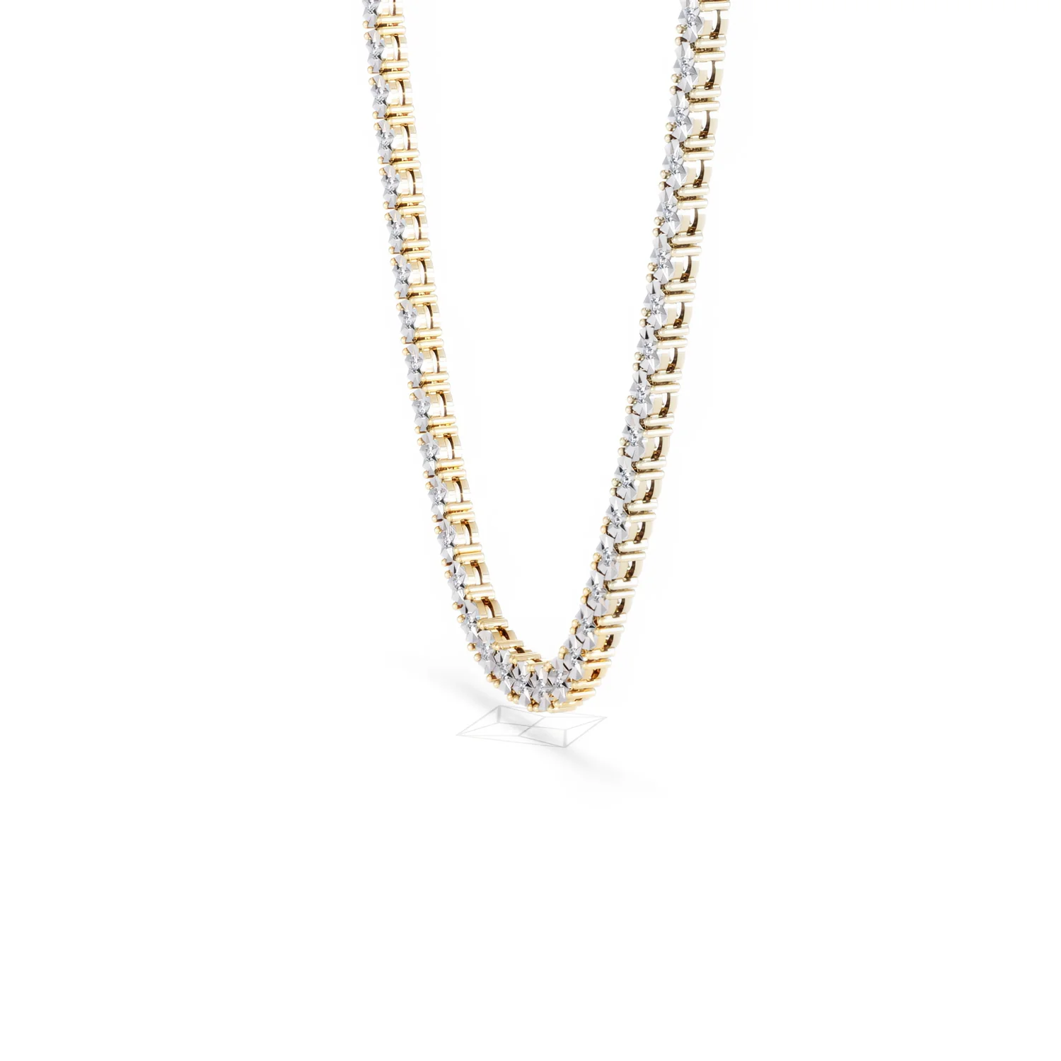 Brilliance 2.50ct Round Cut Lab Diamond Tennis Necklace in 18K Gold Vermeil - Image 74