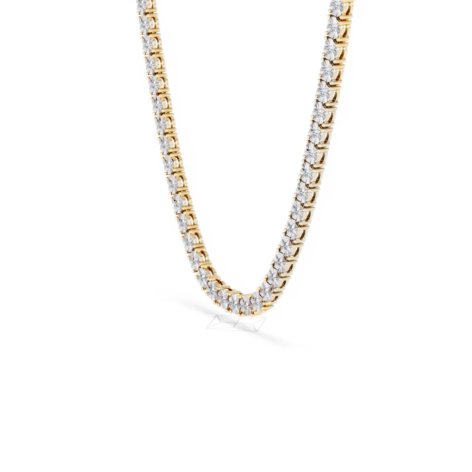 Brilliance 2.50ct Round Cut Lab Diamond Tennis Necklace in 18K Gold Vermeil - Image 76