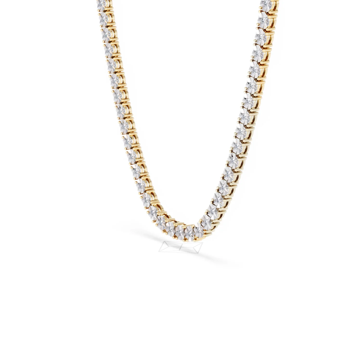 Brilliance 2.50ct Round Cut Lab Diamond Tennis Necklace in 18K Gold Vermeil - Image 77