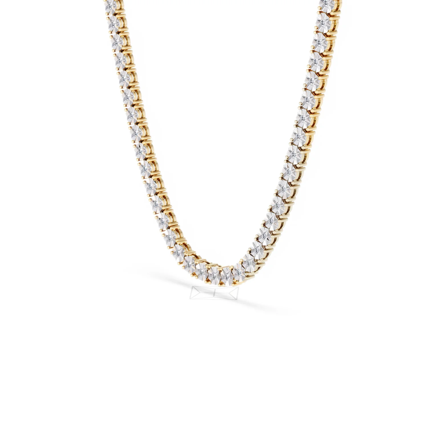 Brilliance 2.50ct Round Cut Lab Diamond Tennis Necklace in 18K Gold Vermeil - Image 78