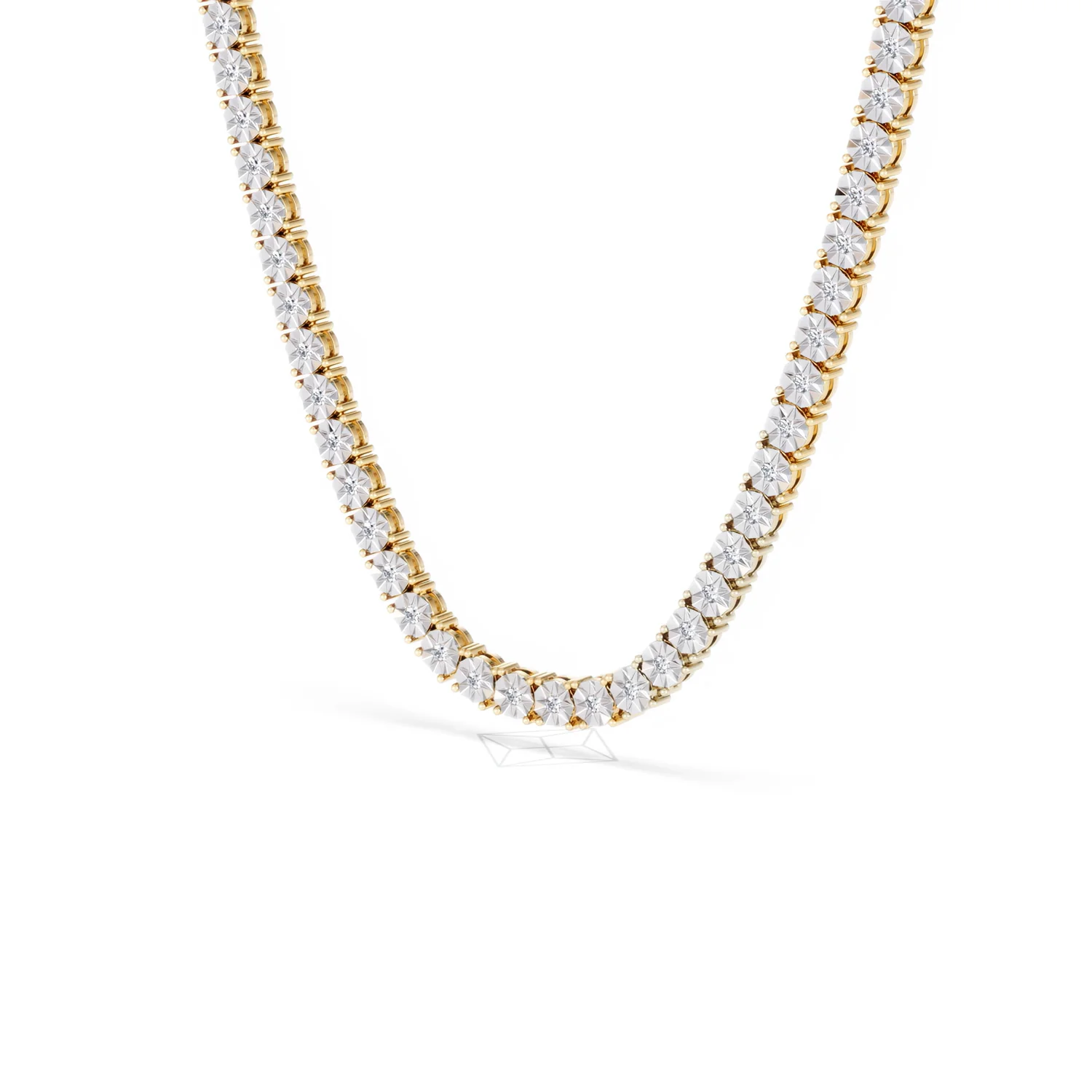 Brilliance 2.50ct Round Cut Lab Diamond Tennis Necklace in 18K Gold Vermeil - Image 81